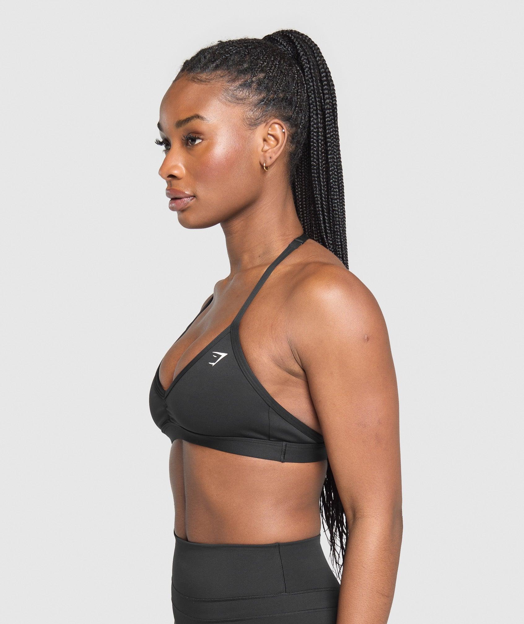 Gymshark Minimal Halterneck Sports Bra - Black Female Product Image