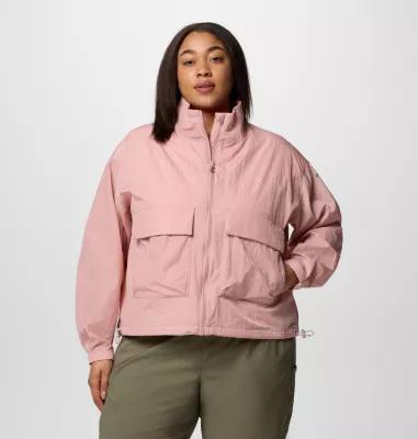 Columbia Womens Paracutie Cropped Cargo Windbreaker - Plus Size- Product Image