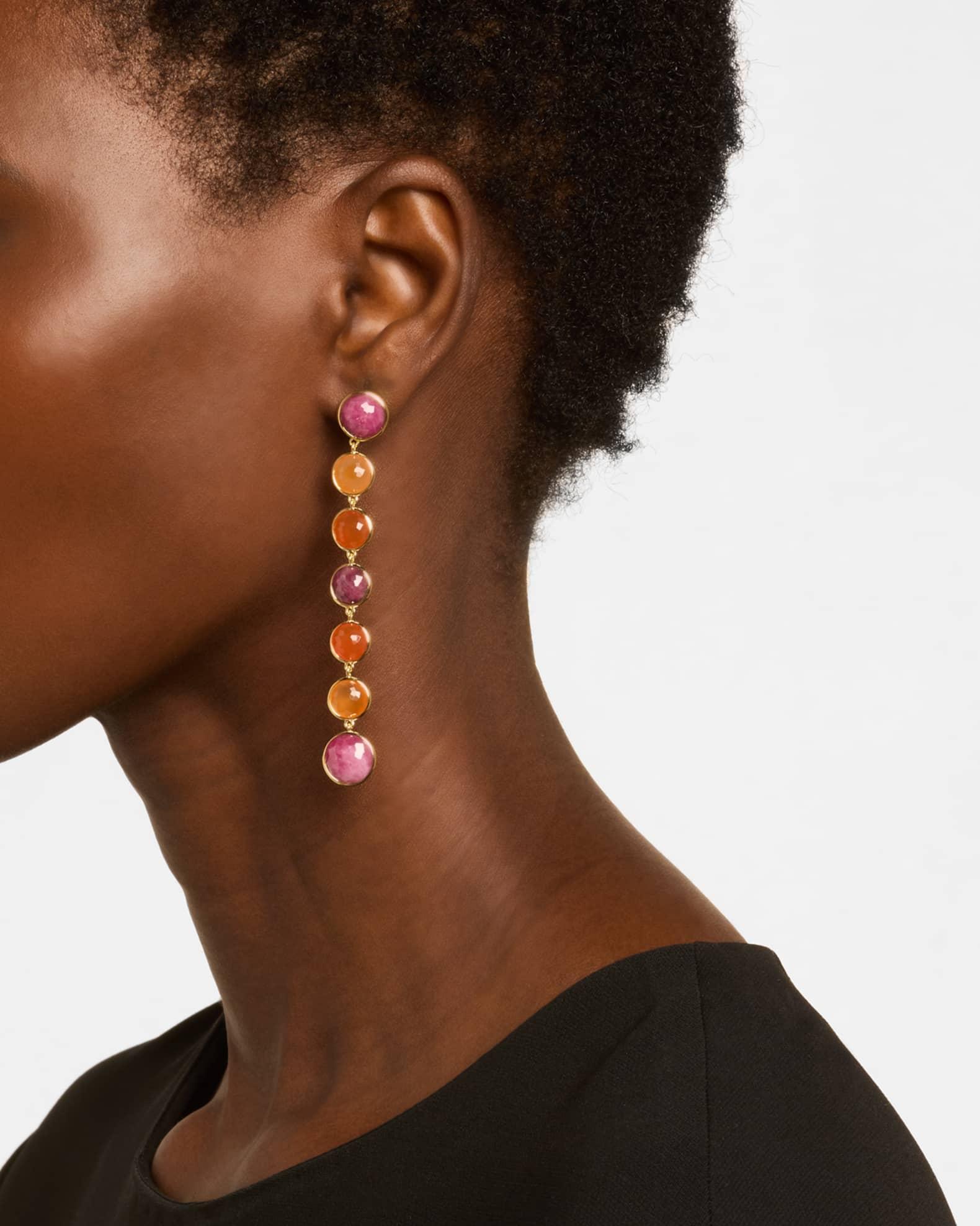 Lollipop 18K Yellow Gold 7-Stone Chandelier Drop Earrings Product Image