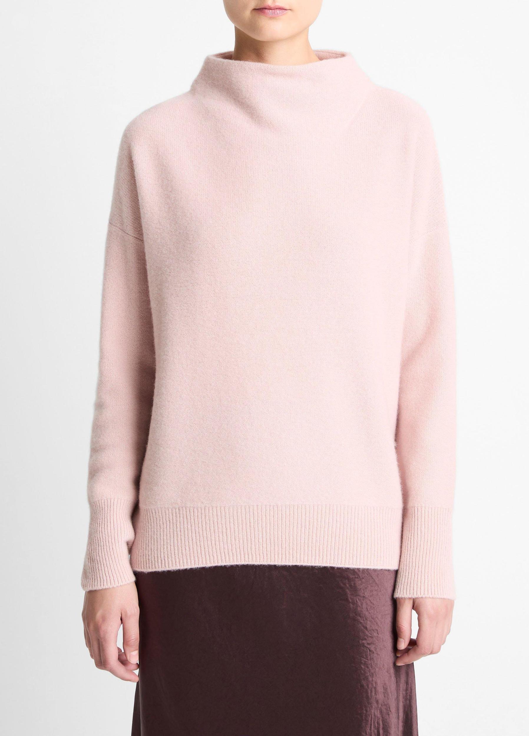 Plush Cashmere Funnel-Neck Sweater Product Image