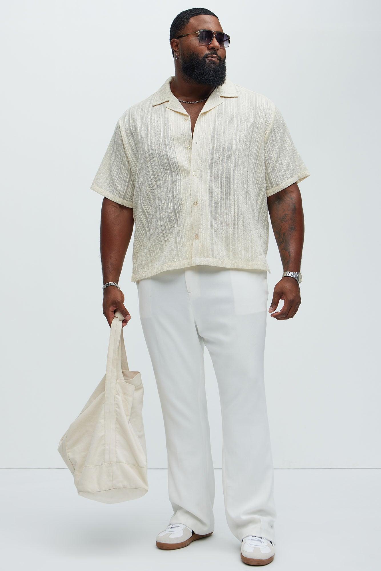 Telford Textured Shirt - Off White Product Image