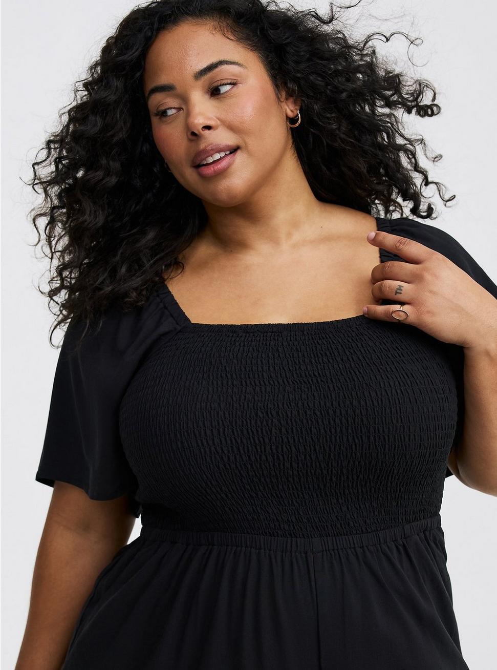 Flutter-Sleeve Smocked Jumpsuit Product Image