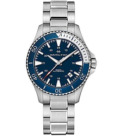 Hamilton Khaki Navy Scuba Automatic Crystal Sapphire Bracelet Watch Product Image