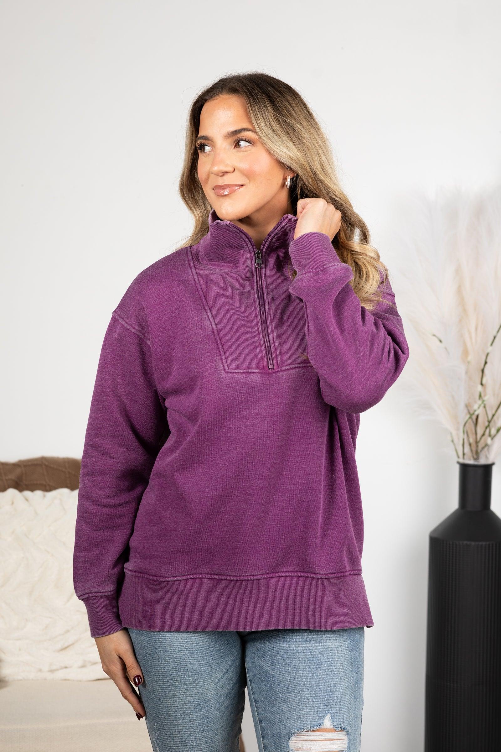 Cozy Campfire 1/4 Zip Pigment Dyed Pullover Product Image