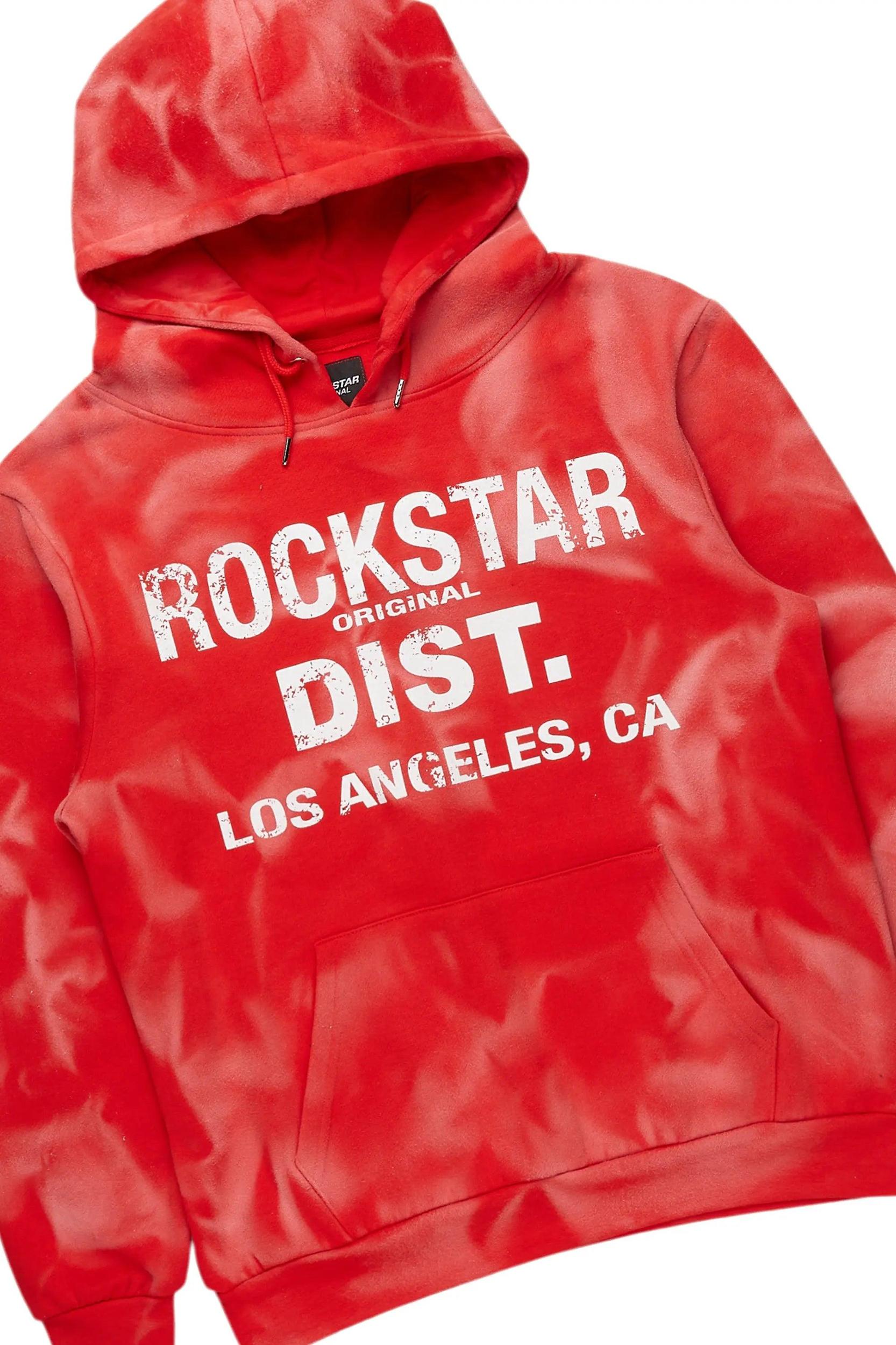 Nelly Red Hoodie/Baggy Track Pant Set Male Product Image