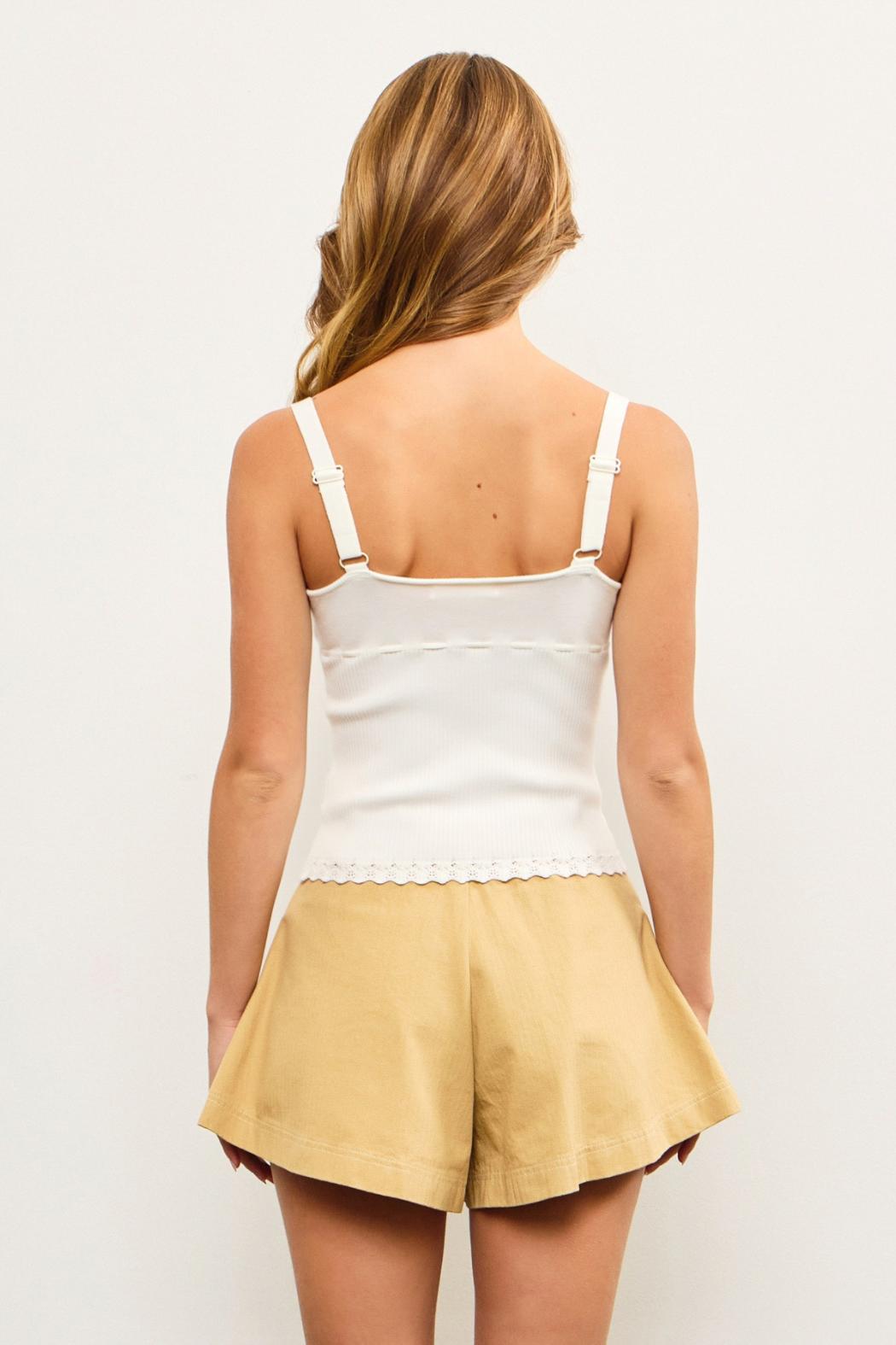 Sleeveless Tie Front Sweater Top Product Image