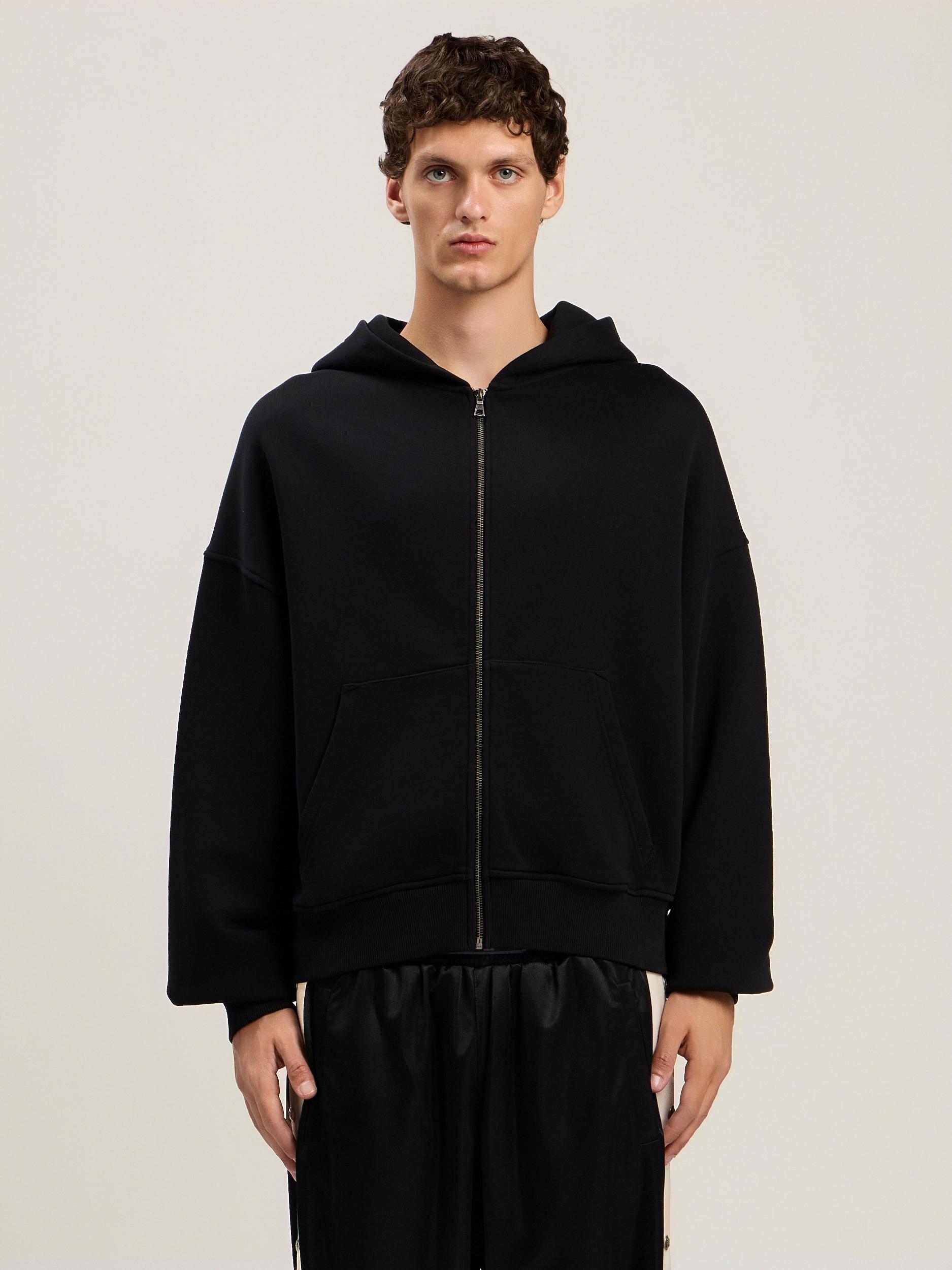 Back Curved Logo Zip Hoodie Product Image