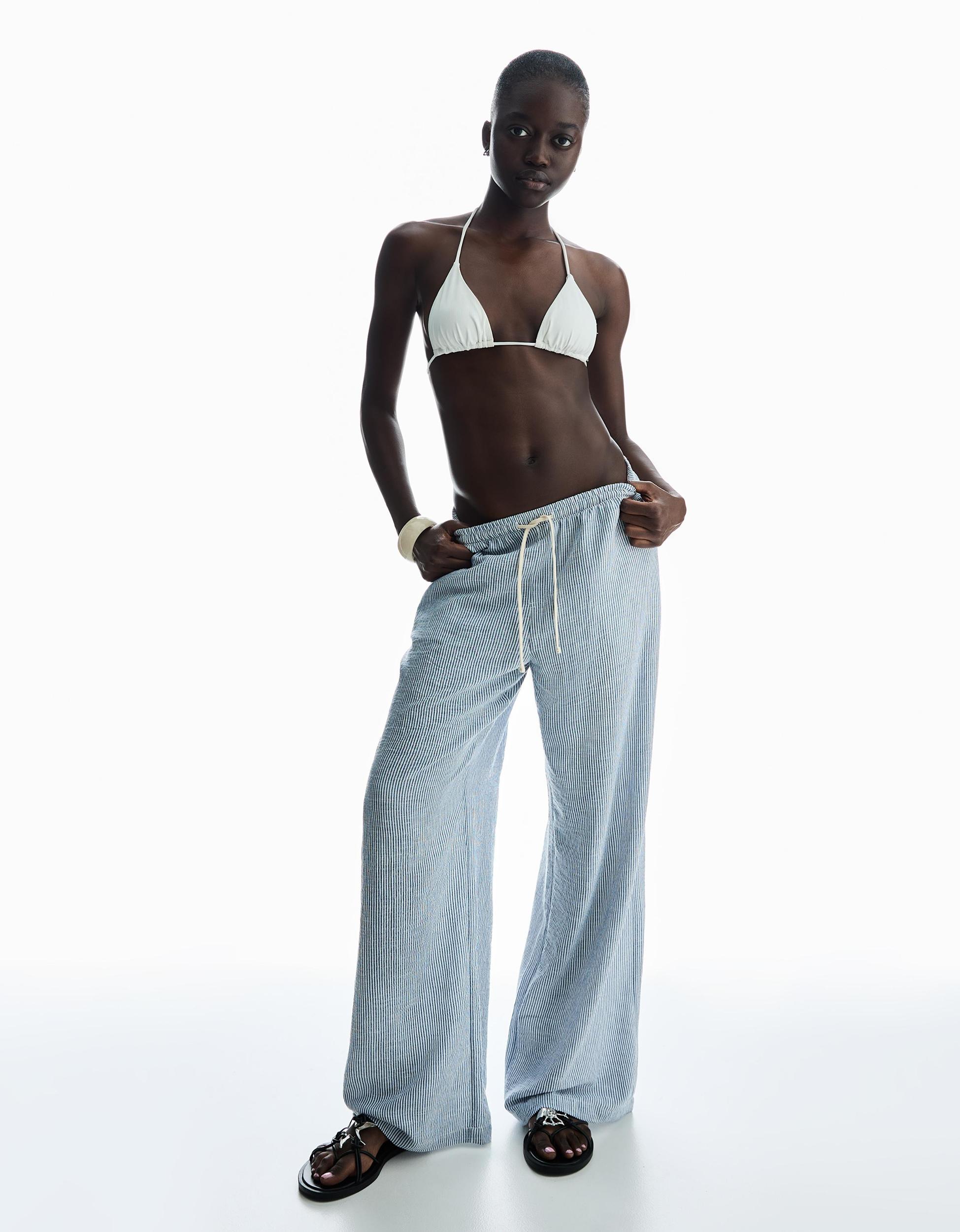 Striped rustic pants Product Image