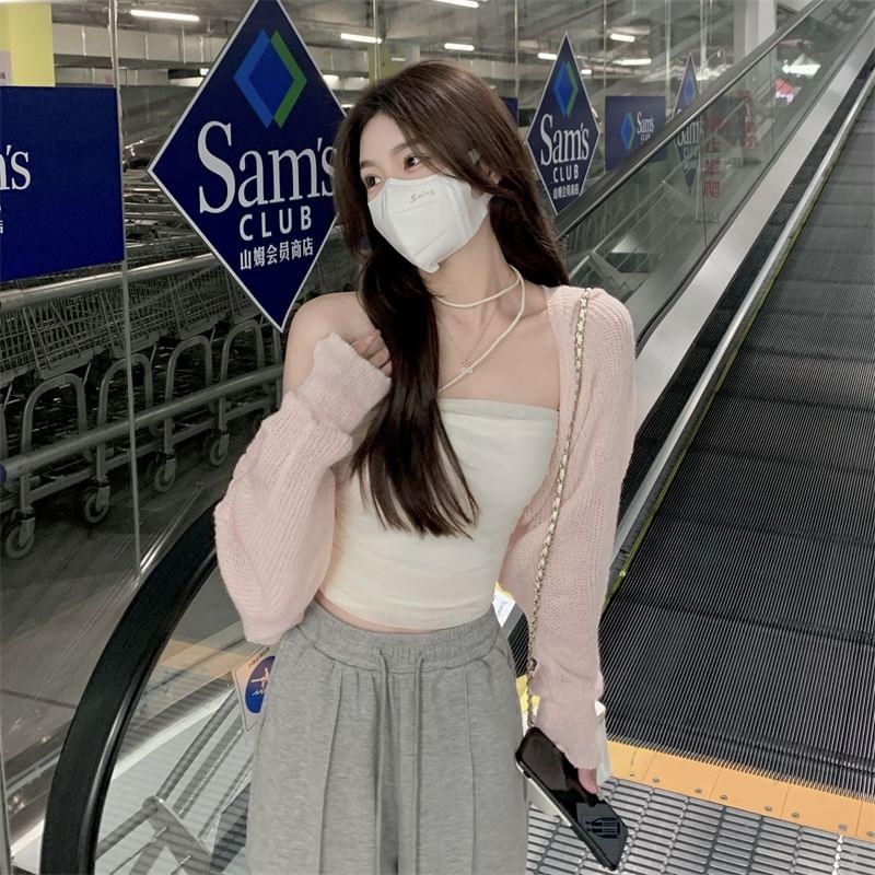 Plain Tube Top / Cardigan Product Image