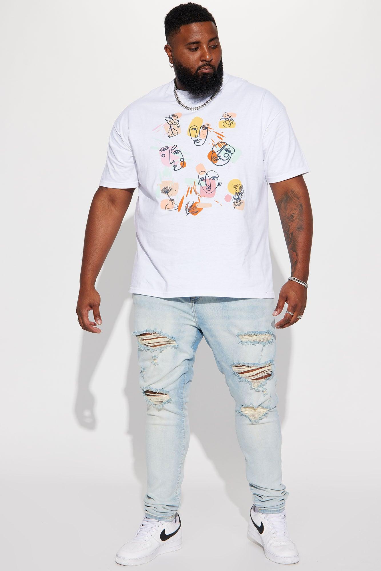 Down Hill Stacked Skinny Jeans - Light Blue Wash Product Image