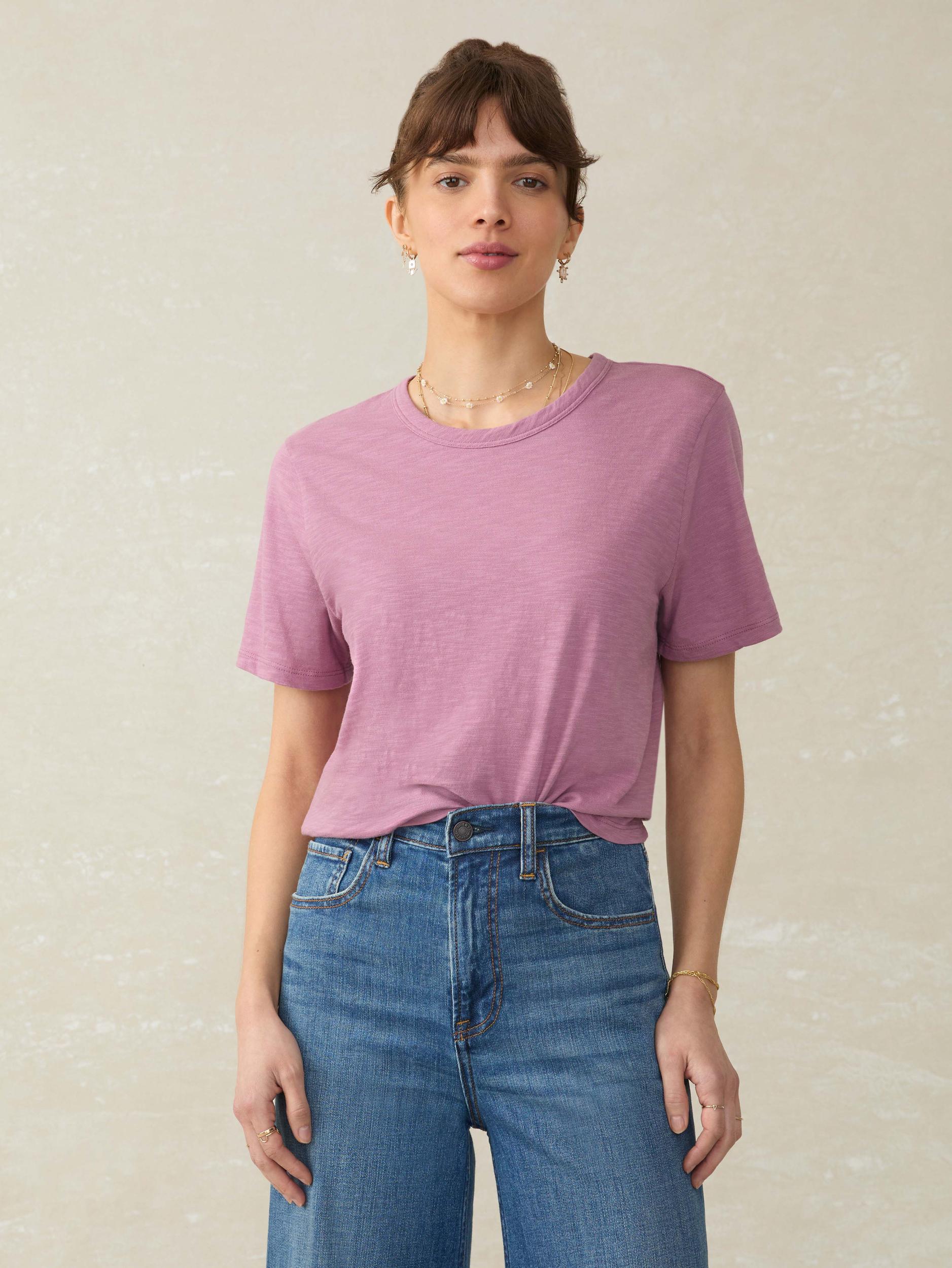 Sunwashed Essential Tee - Weathered Orchid Female Product Image