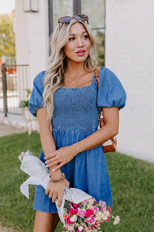 Allure Avenue Denim Romper Product Image
