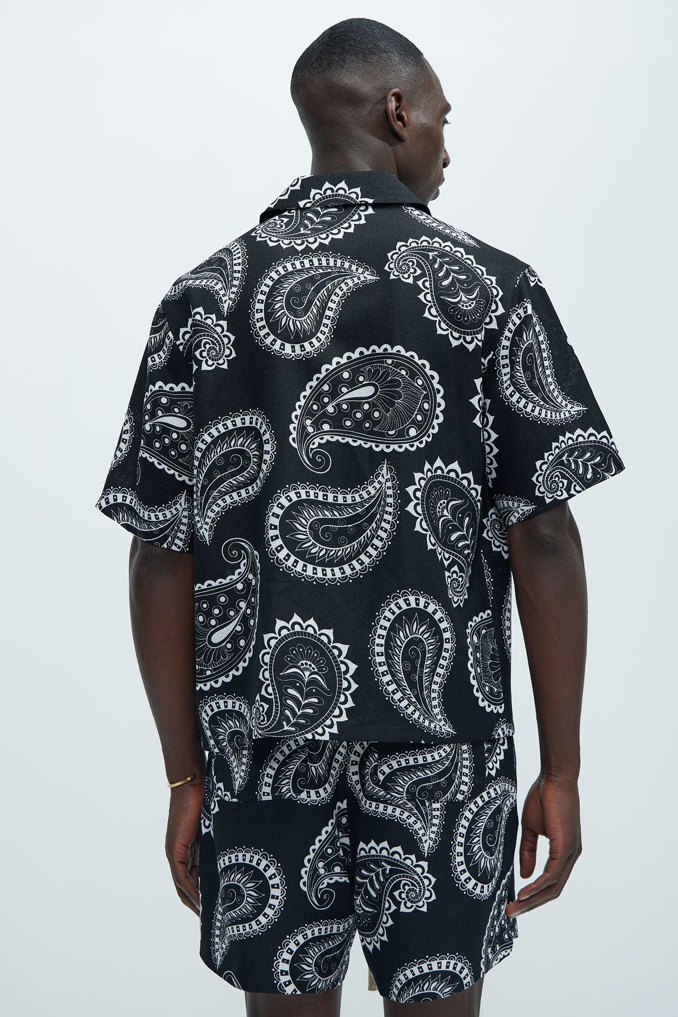 Laredo Paisley Shirt - Black/White Product Image