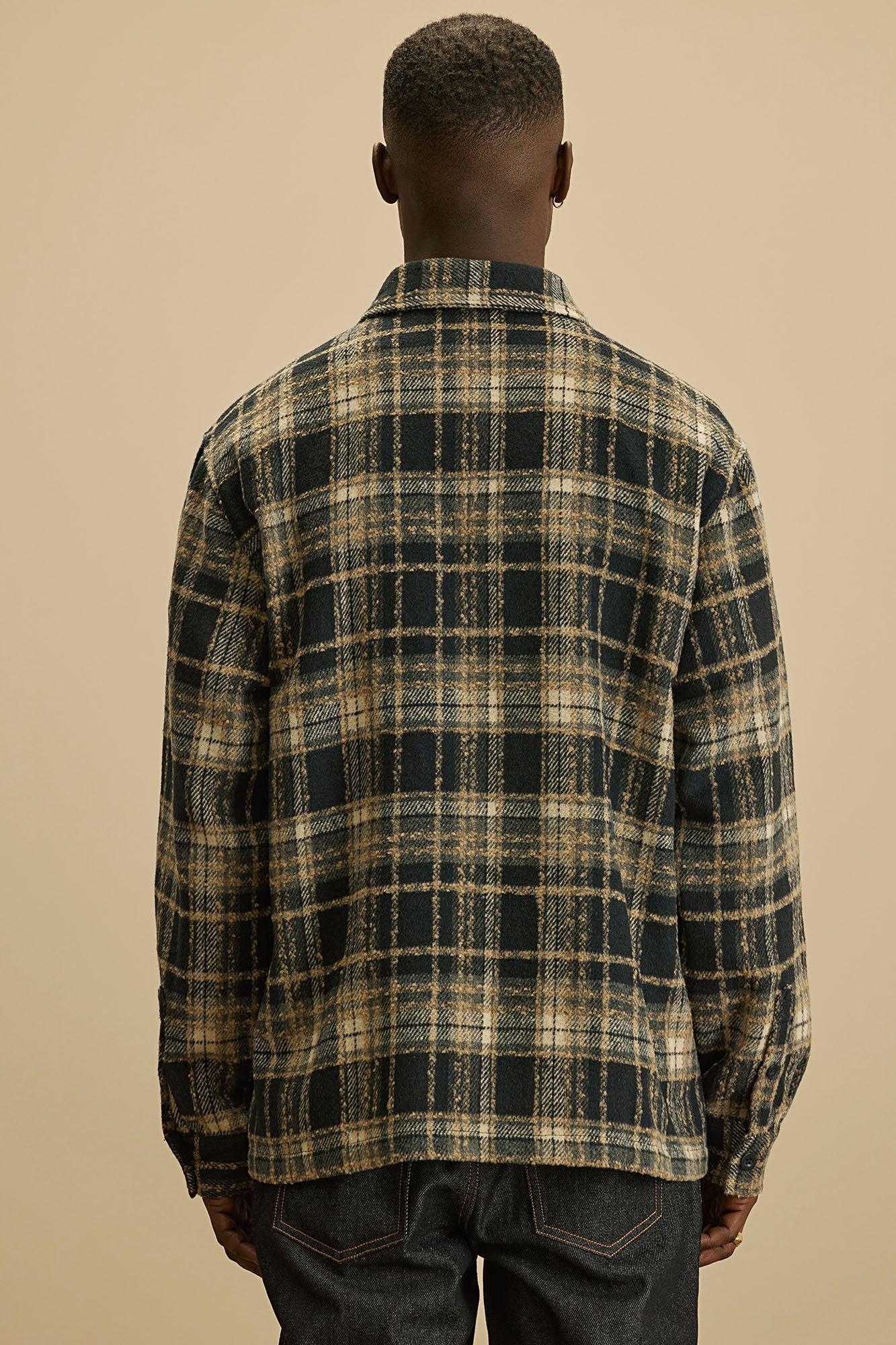 Tondo Plaid Button Up Shirt - Black/combo Product Image