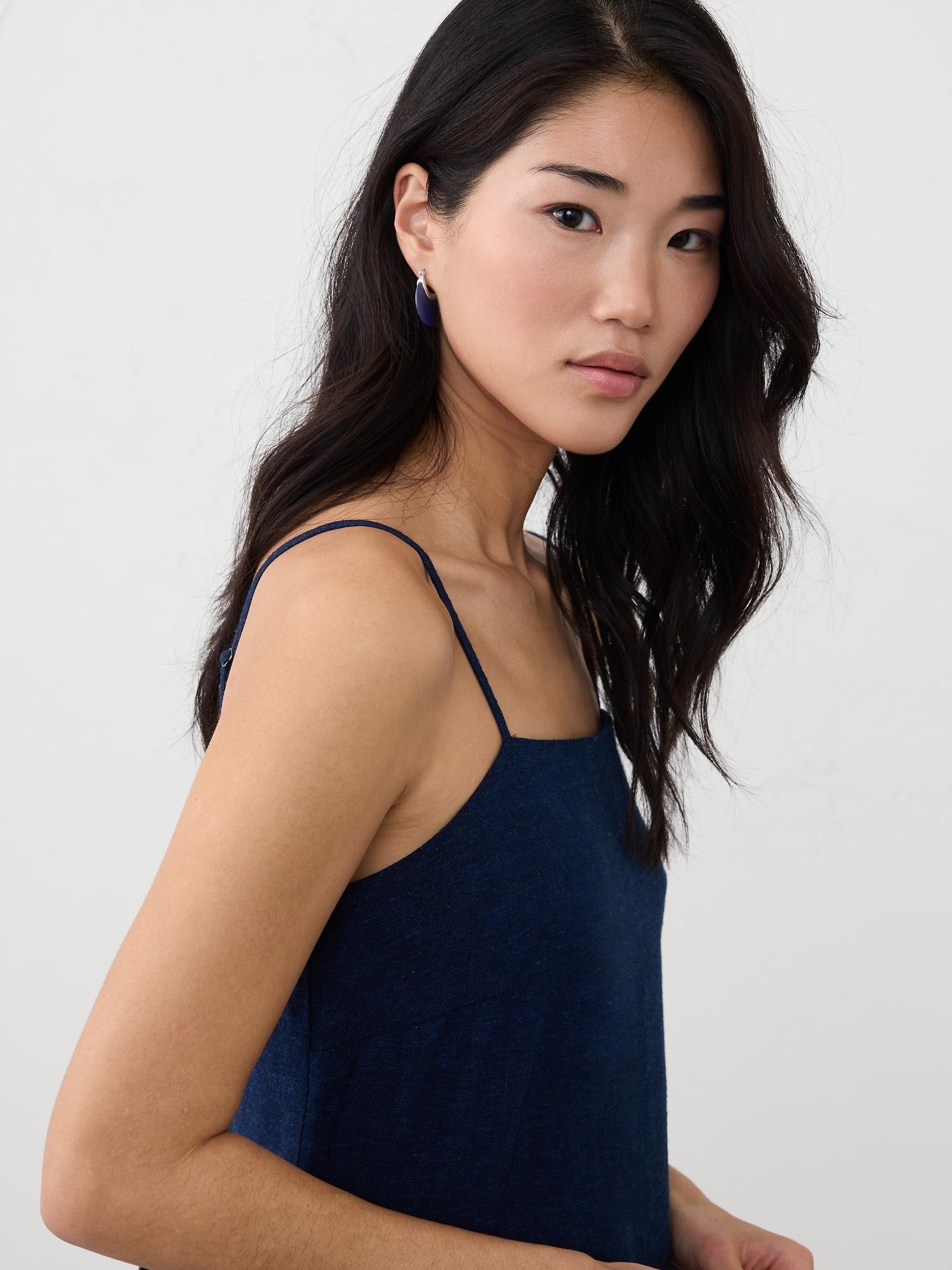 Round Stone Huggie Earrings Product Image