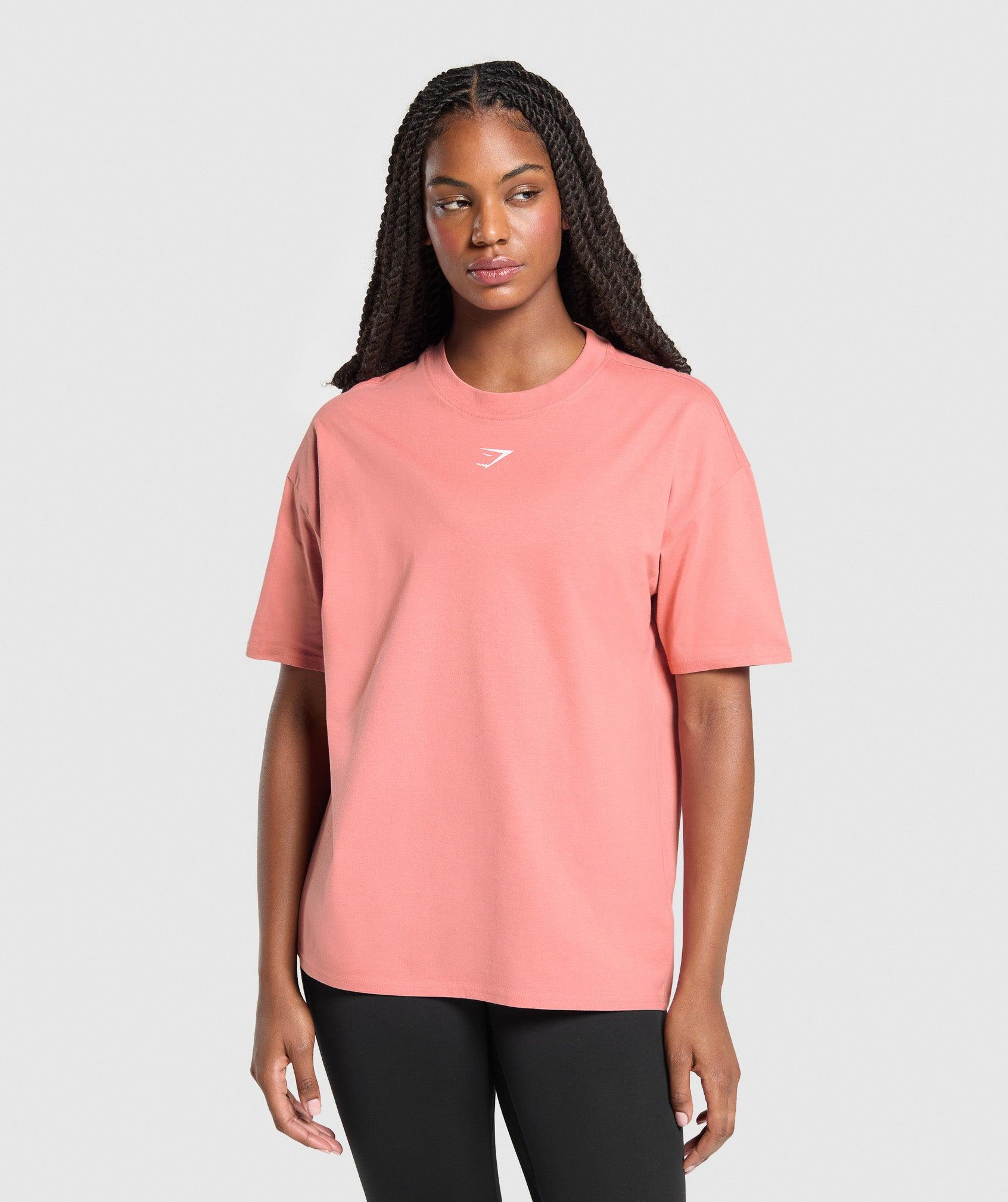 Gymshark Fraction Oversized T-Shirt - Classic Pink Female Product Image