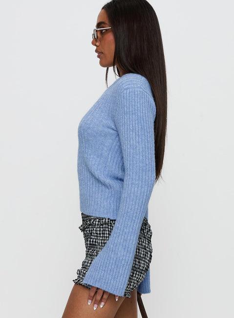 Phillips Cold Shoulder Sweater Blue Product Image