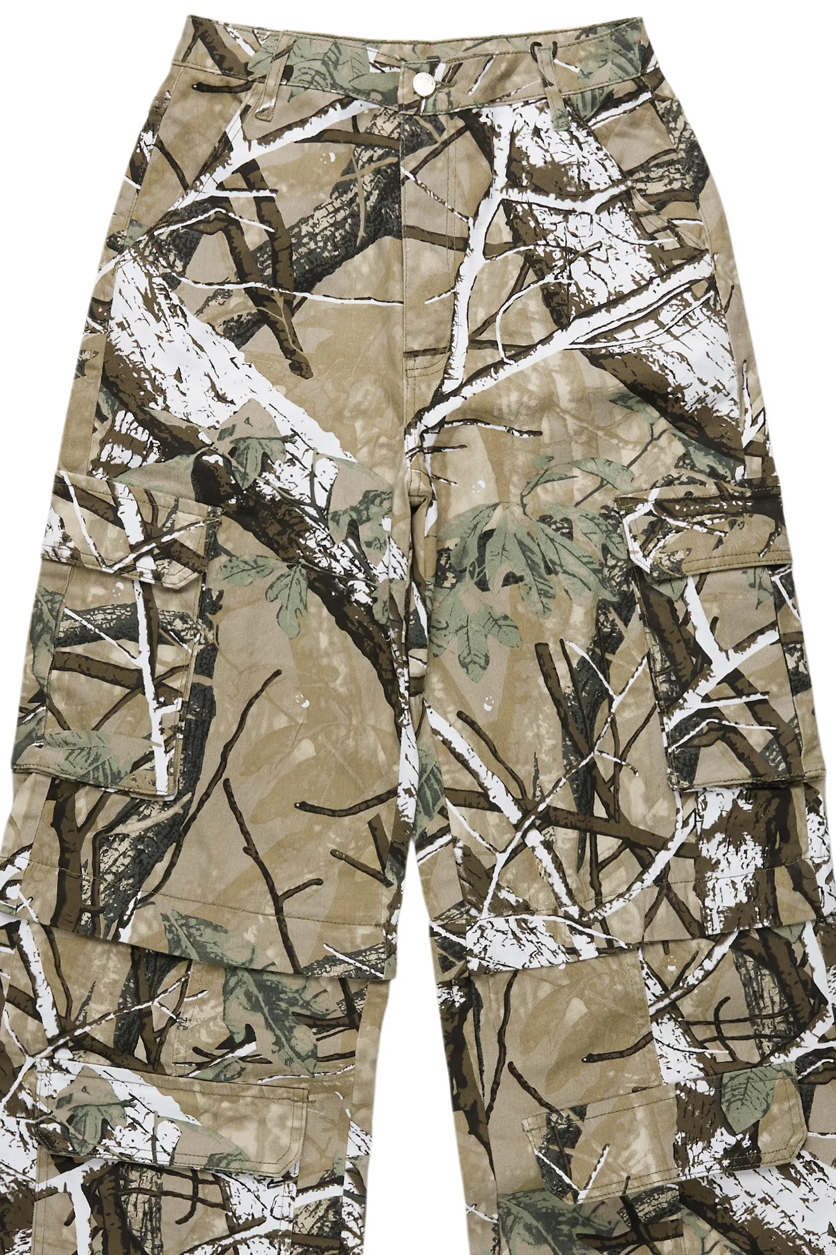 Precious Tree Camo Baggy Stacked Jean Female Product Image