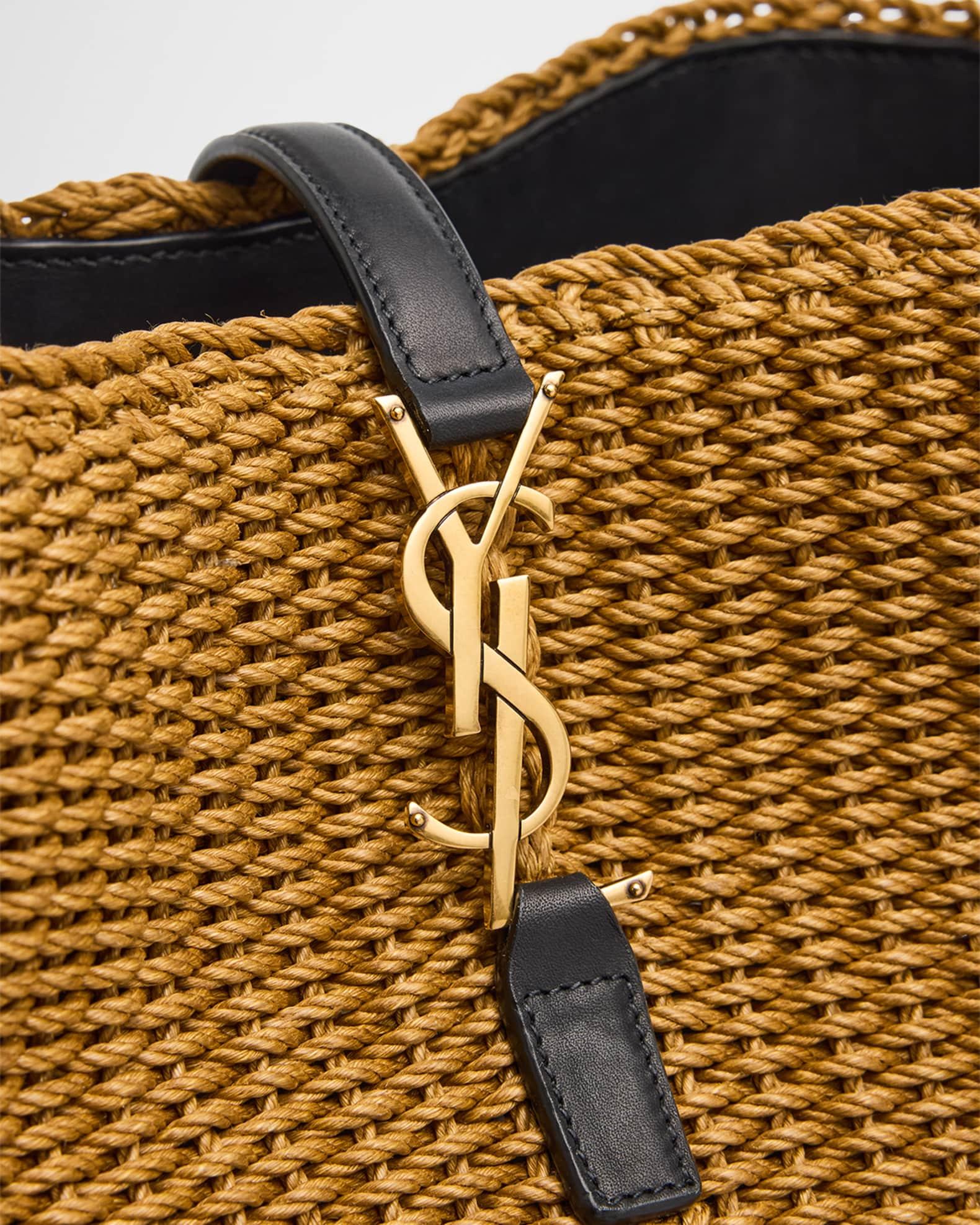 Le 37 YSL Bucket Bag in Raffia and Leather Product Image