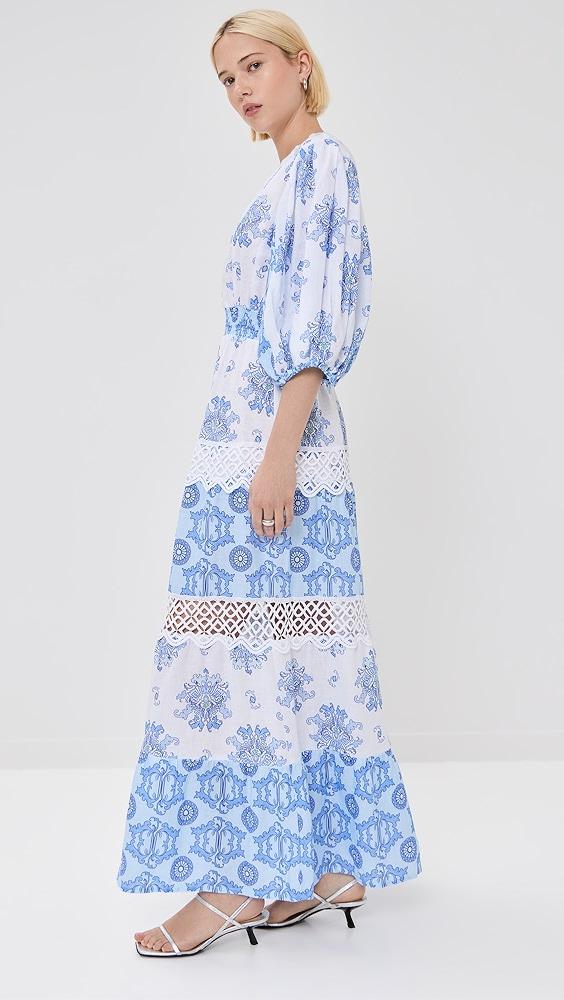 Temptation Positano Congo Printed and Embroidered Long Dress | Shopbop Product Image