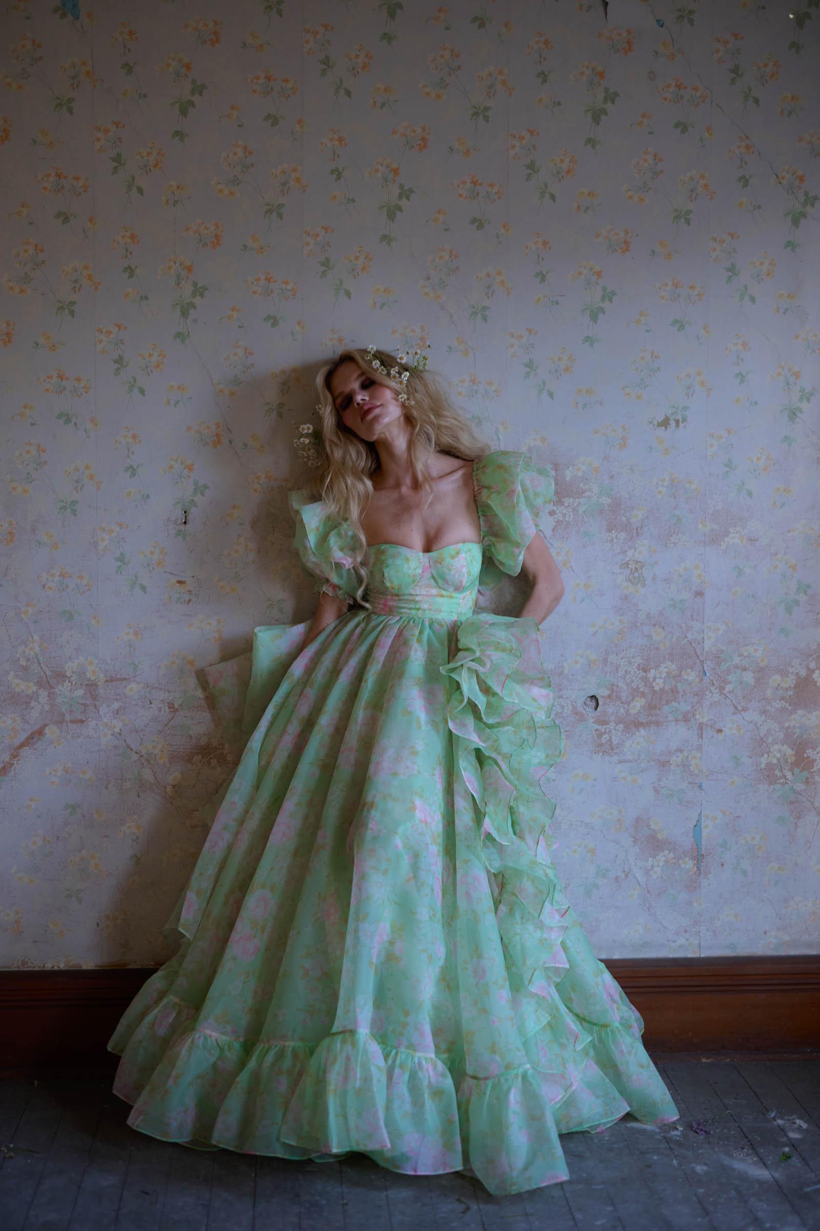 The Acid Trip In Bloom Bridal Gown Product Image