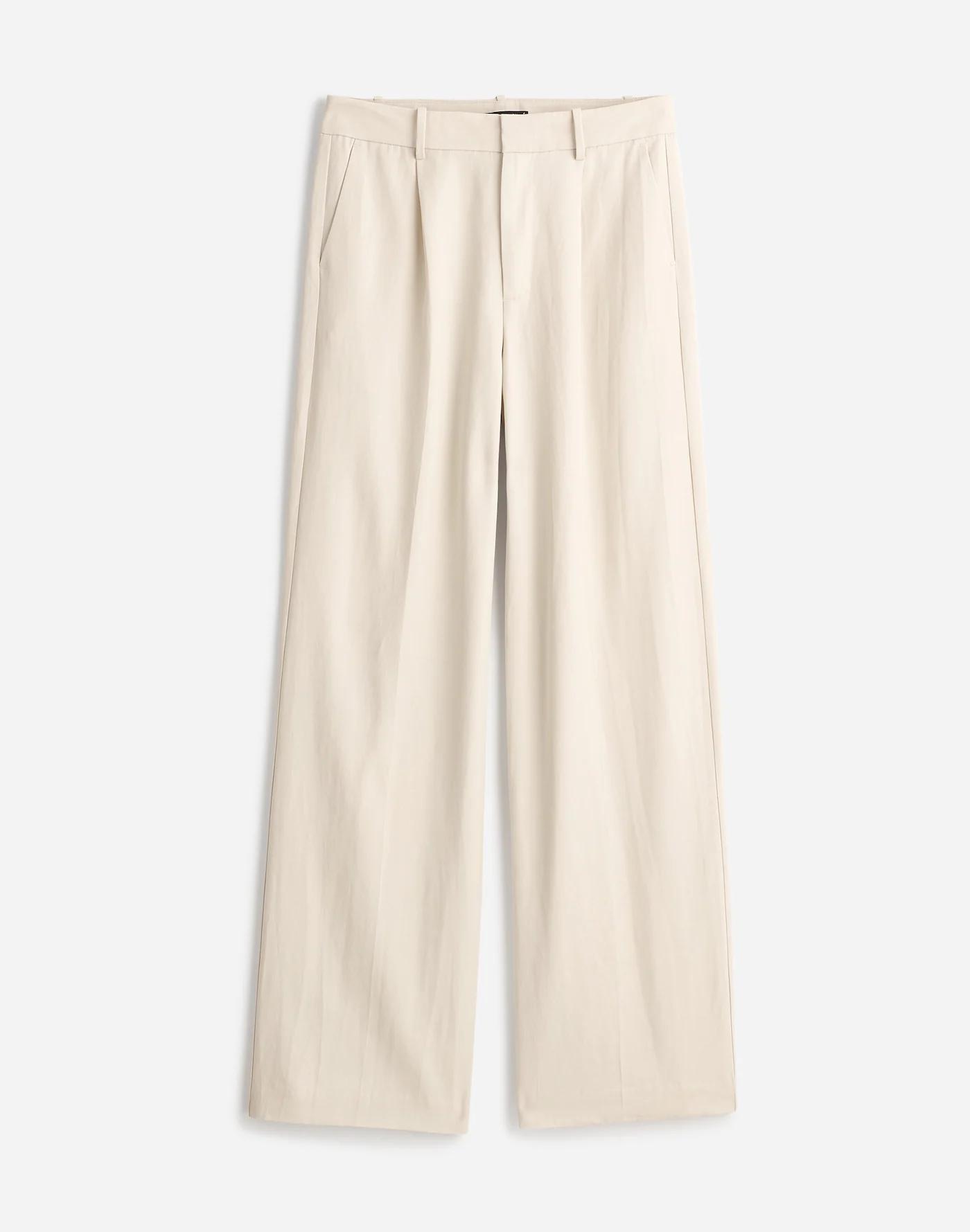 Petite Slouchy Straight Pants in Drapey Twill Product Image
