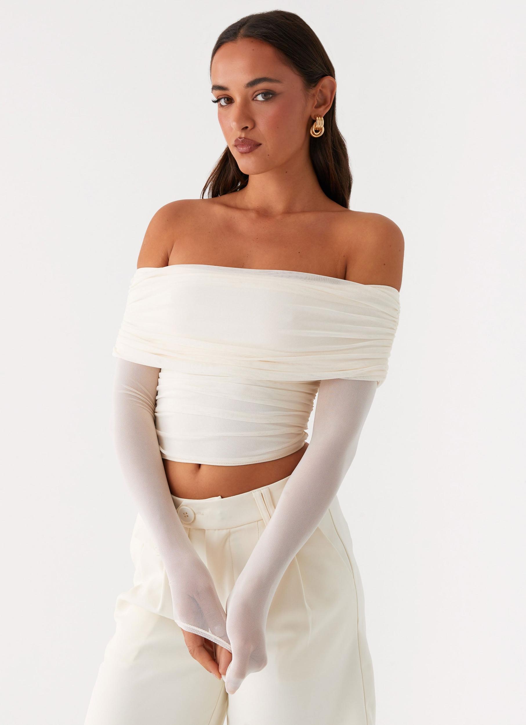 Vivianne Off Shoulder Top - Ivory Product Image