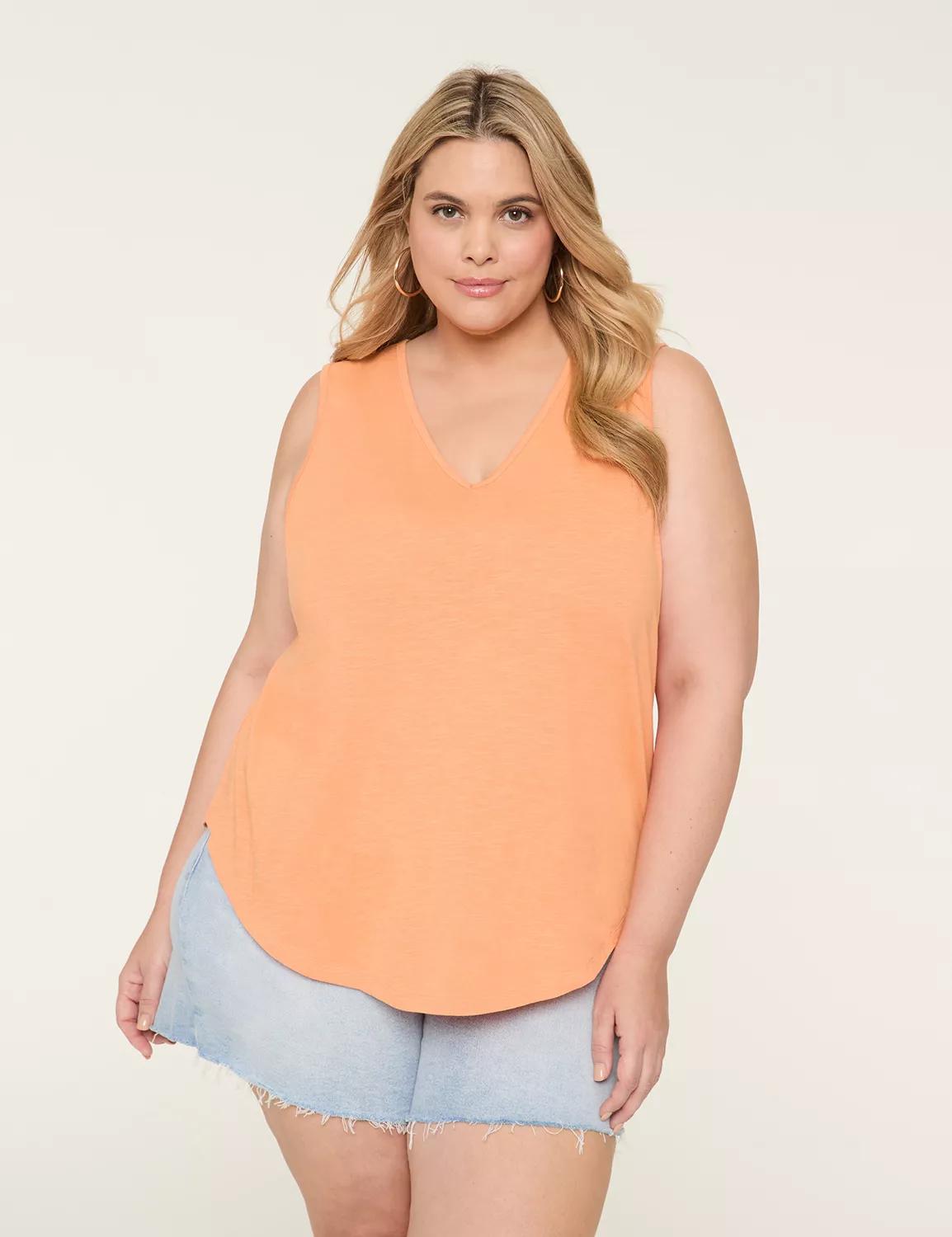 V-Neck Strappy-Back Tank Product Image