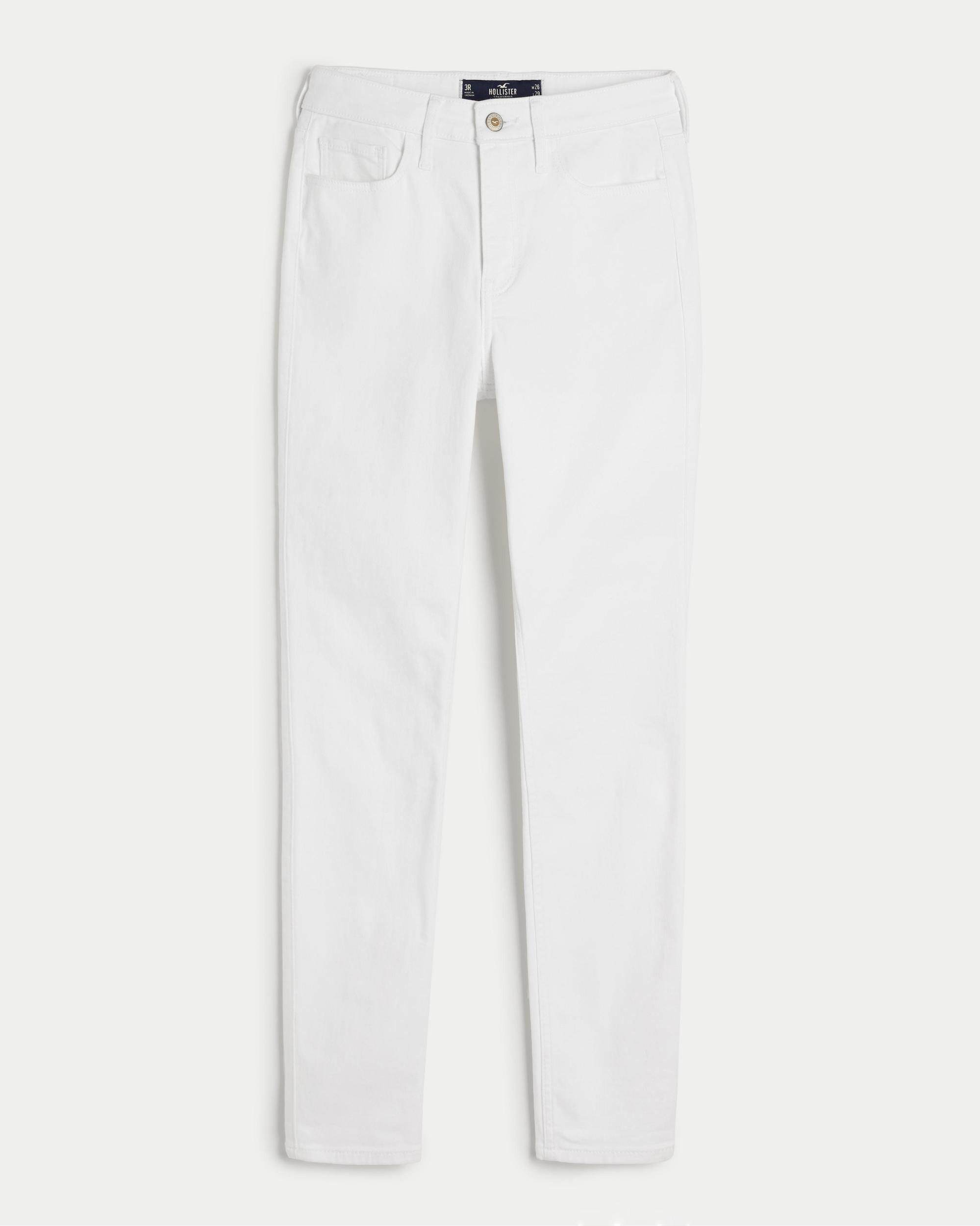 High-Rise White Super Skinny Jeans Product Image