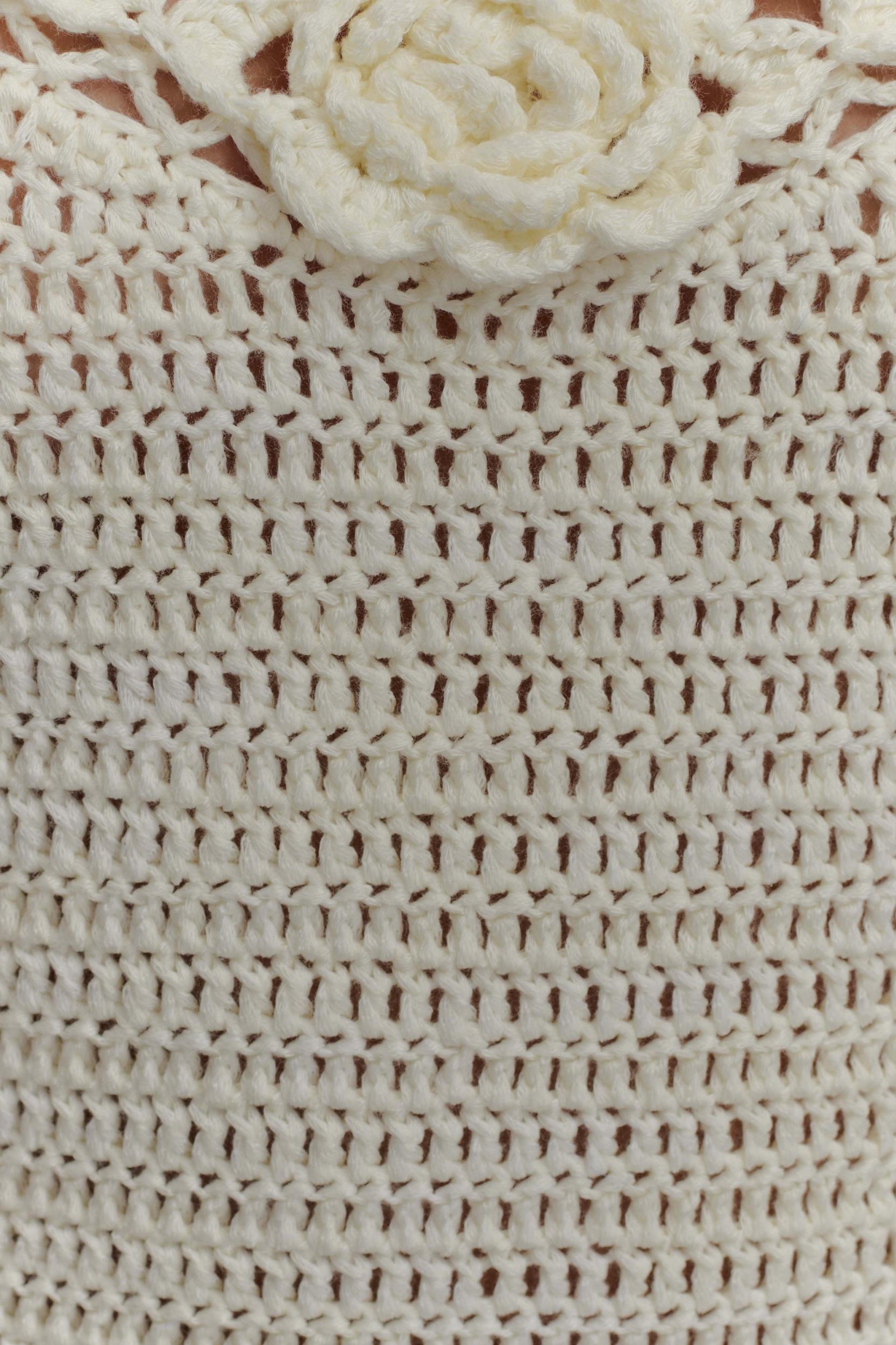 Liyah Floral Hand Crochet Mini Dress - Ivory Product Image