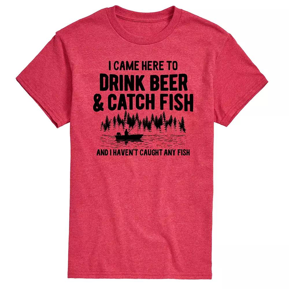Men's Drink Beer And Catch Fish Graphic Tee,  Product Image