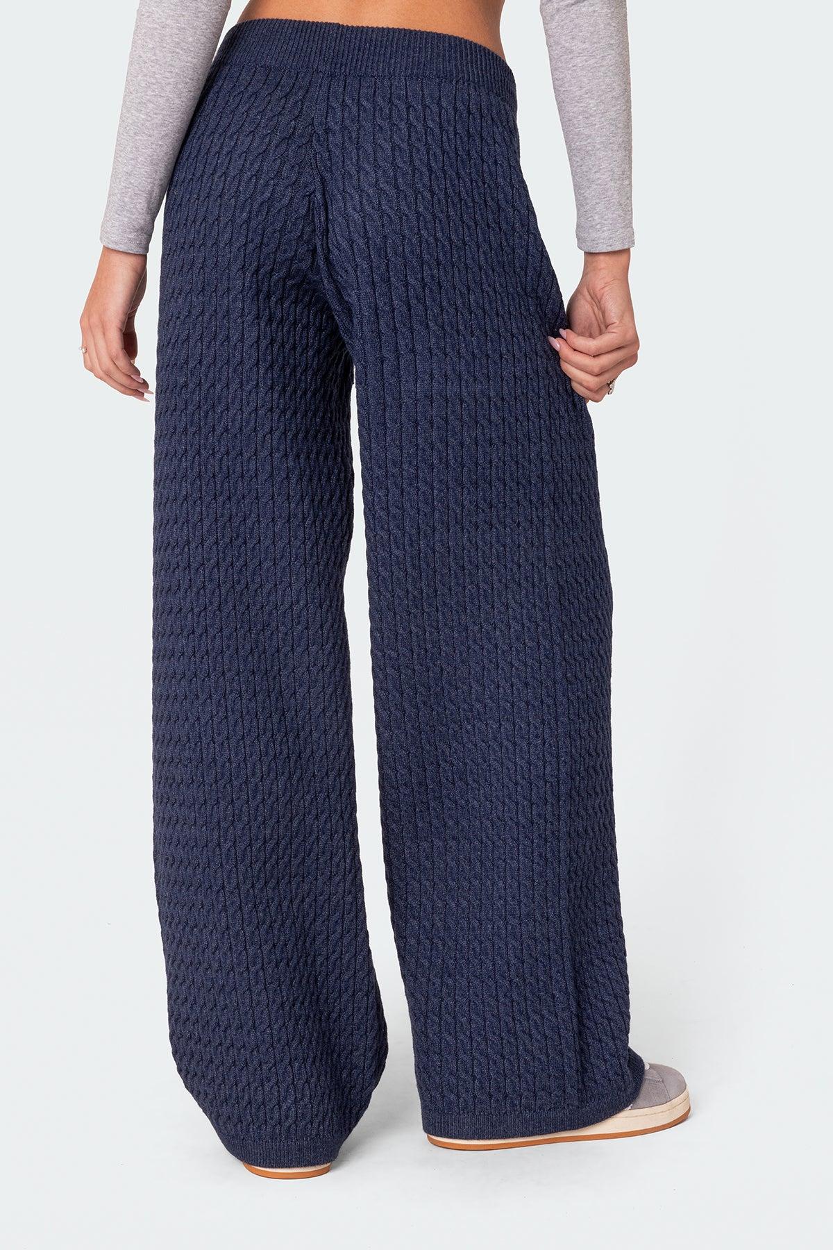 Portia Relaxed Cable Knit Pants Product Image