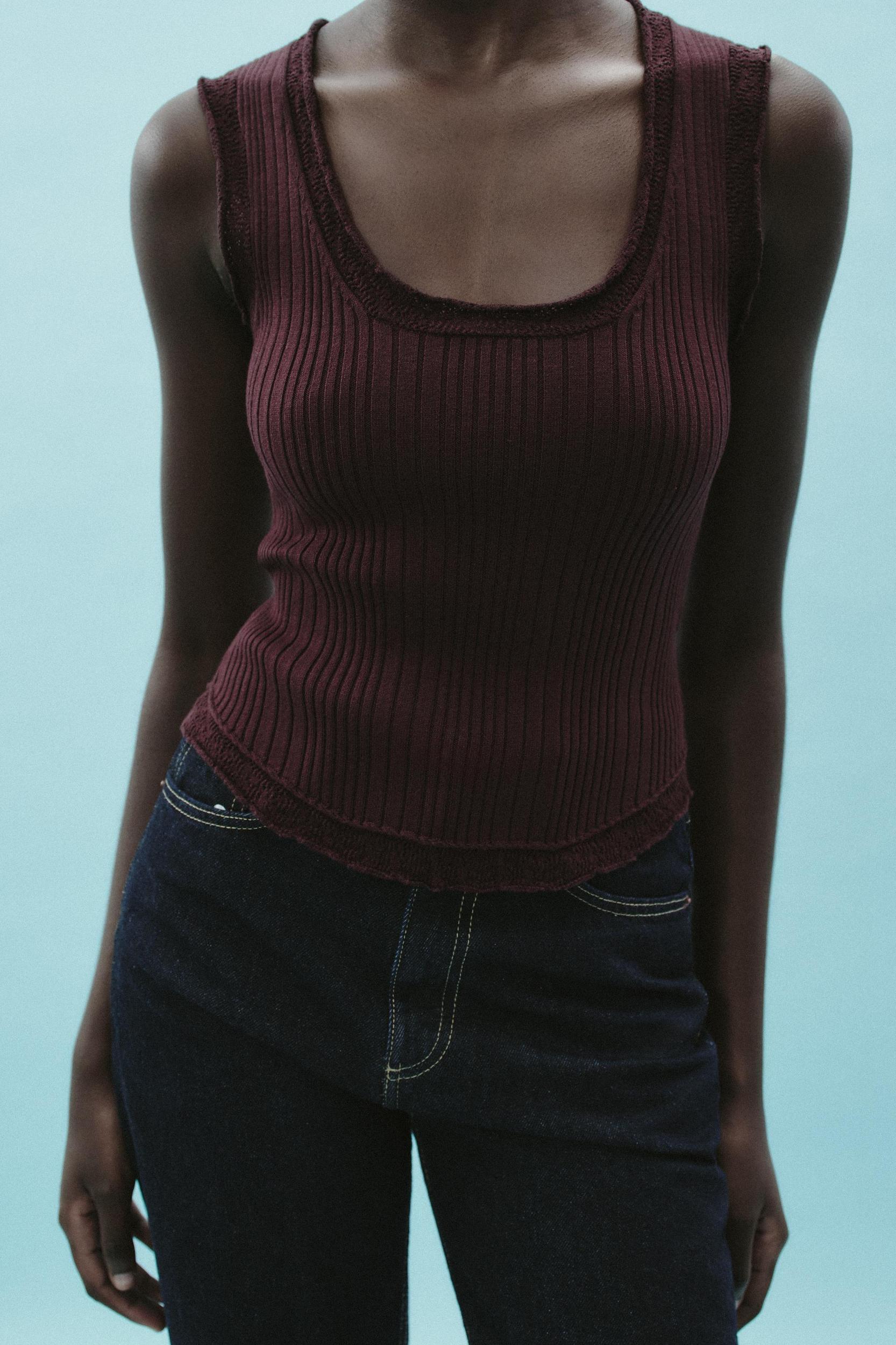 RIBBED KNIT TOP Product Image