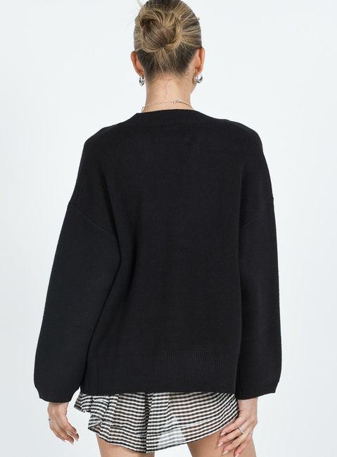Burke Cardigan Black Product Image