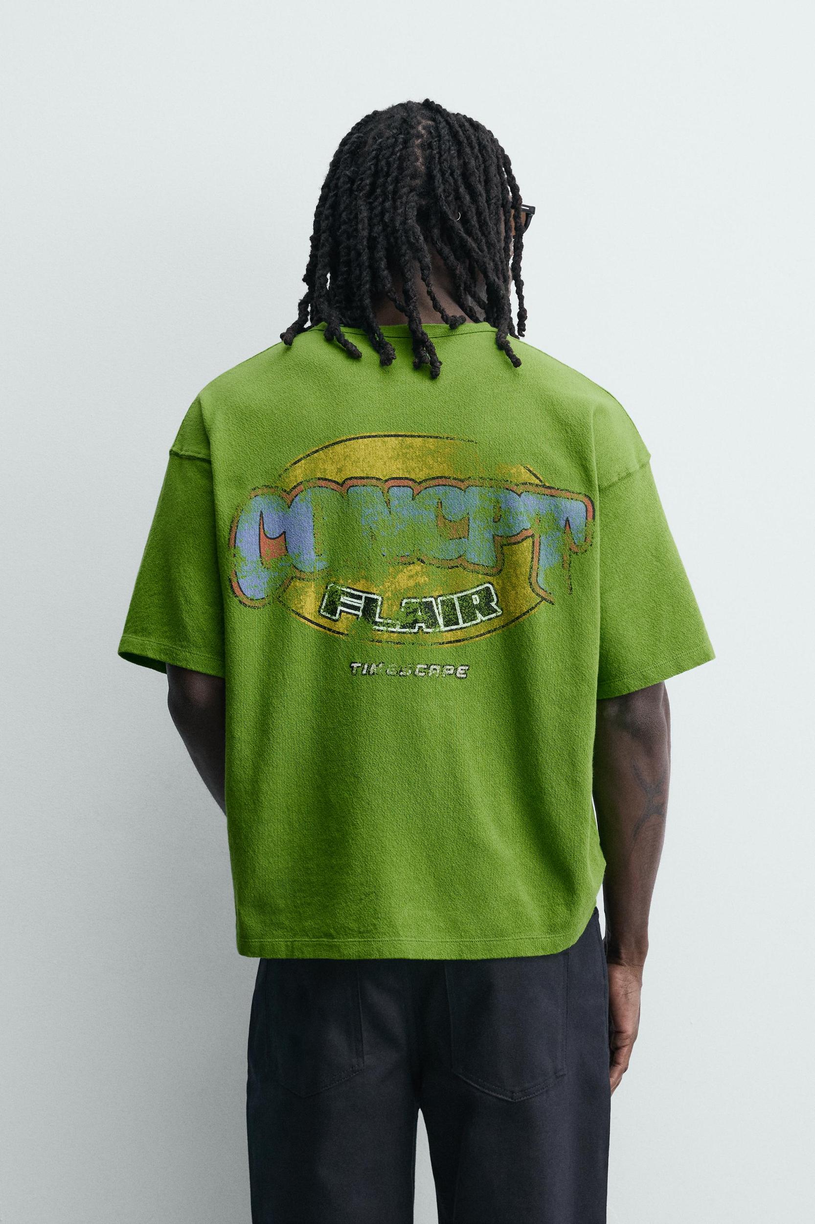 RELAXED FIT WASHED PRINT T-SHIRT Product Image