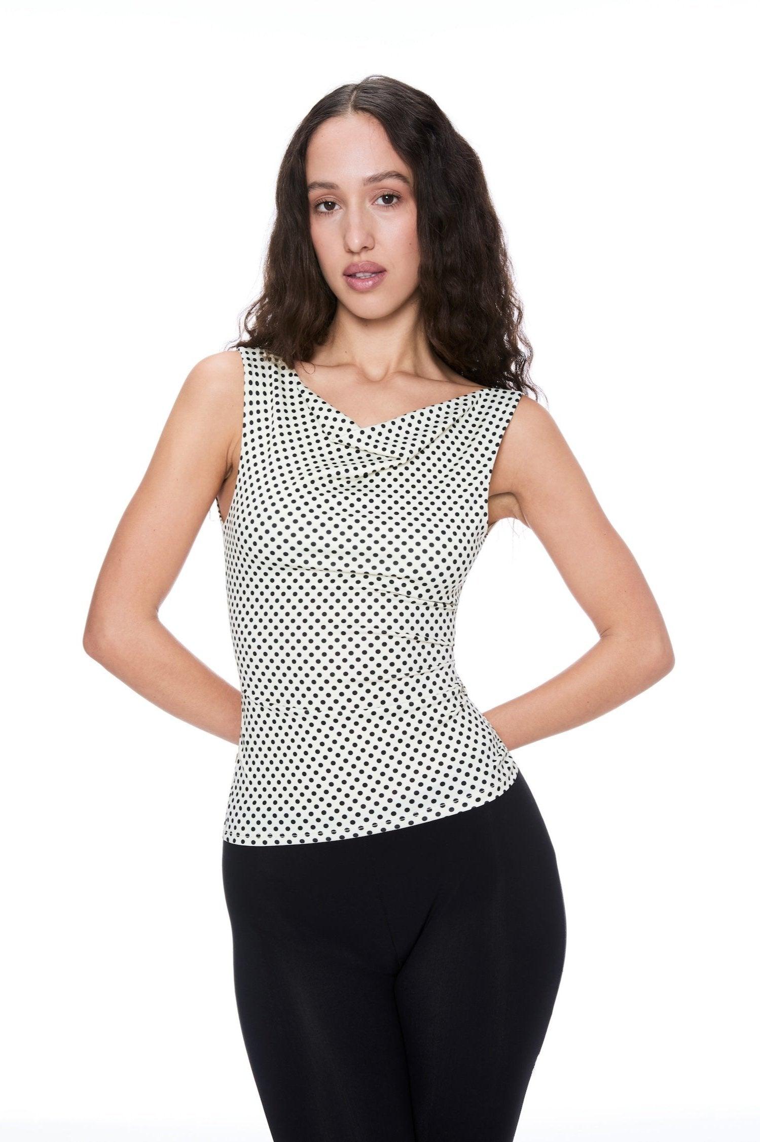 LANI TOP - BUTTER POLKA DOT Product Image