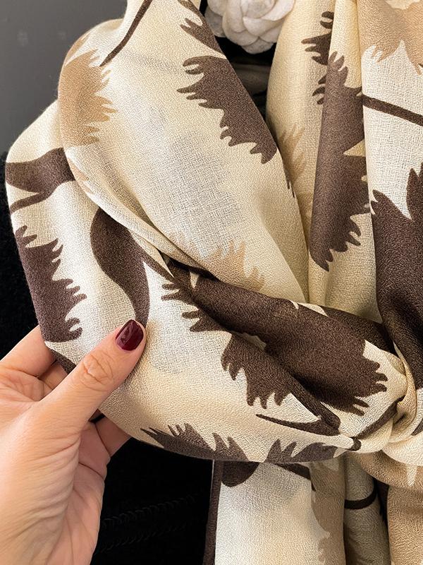 Vintage Floral Printed Shawl&Scarf Product Image