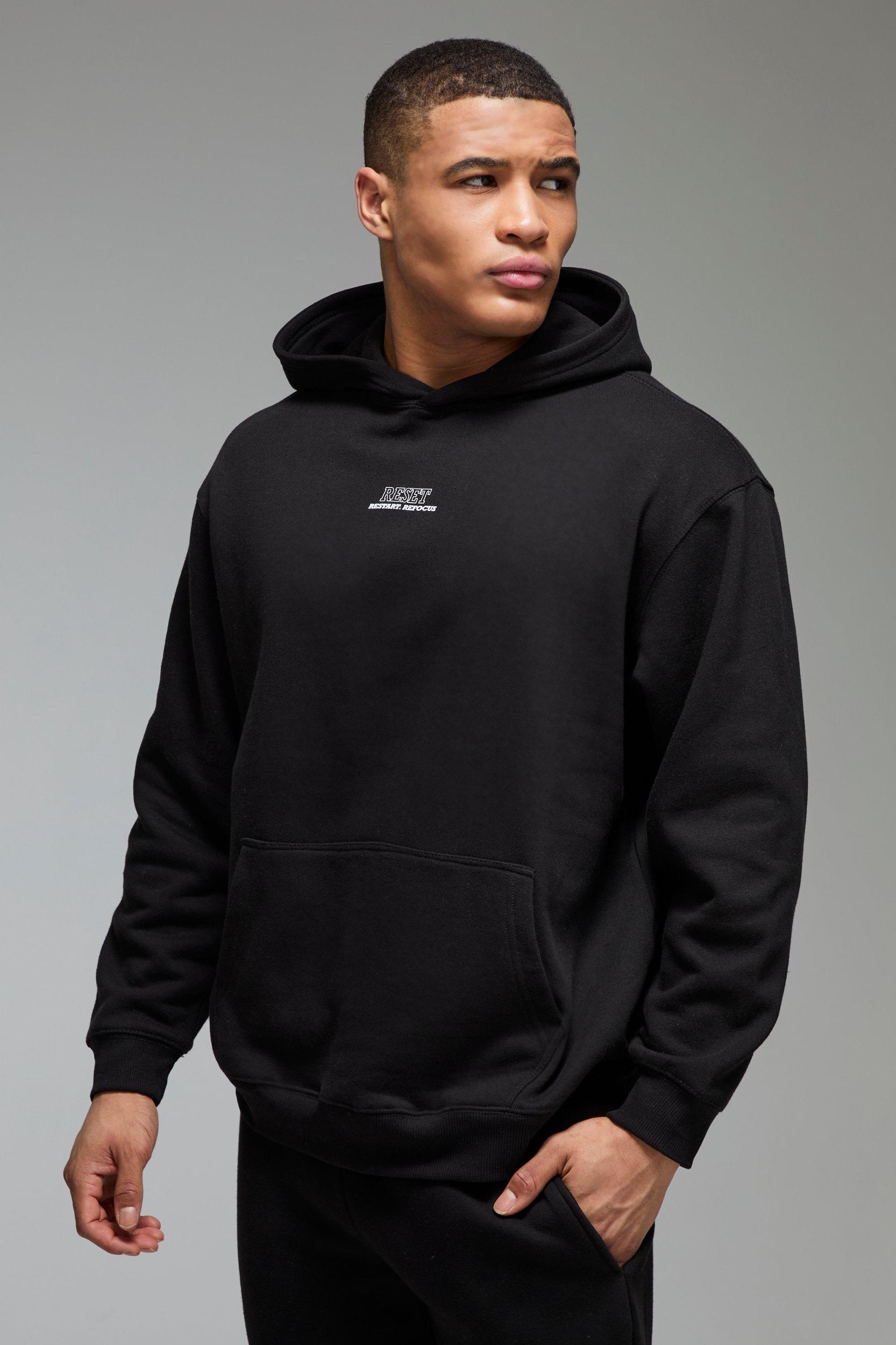 Man Active Reset Oversized Hoodie | boohooMAN USA Product Image