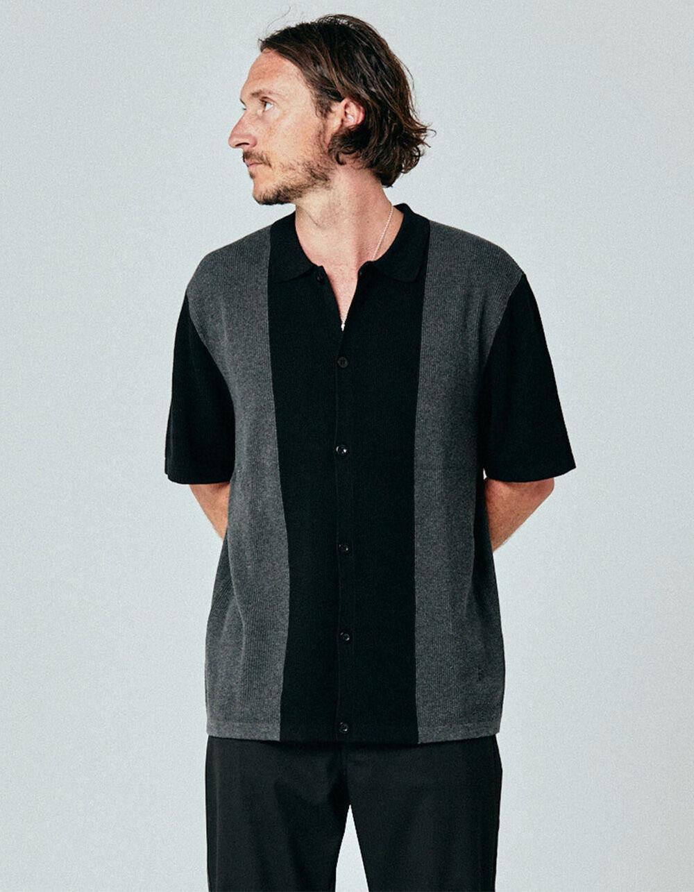 FORMER Marilyn Mens Button Up Shirt - BLACK COMBO Product Image