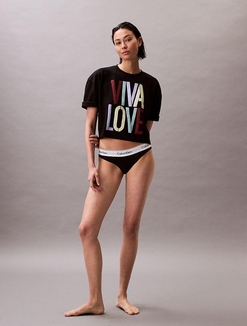 Marc Hundley Pride Viva Love Cropped Relaxed T-Shirt Product Image