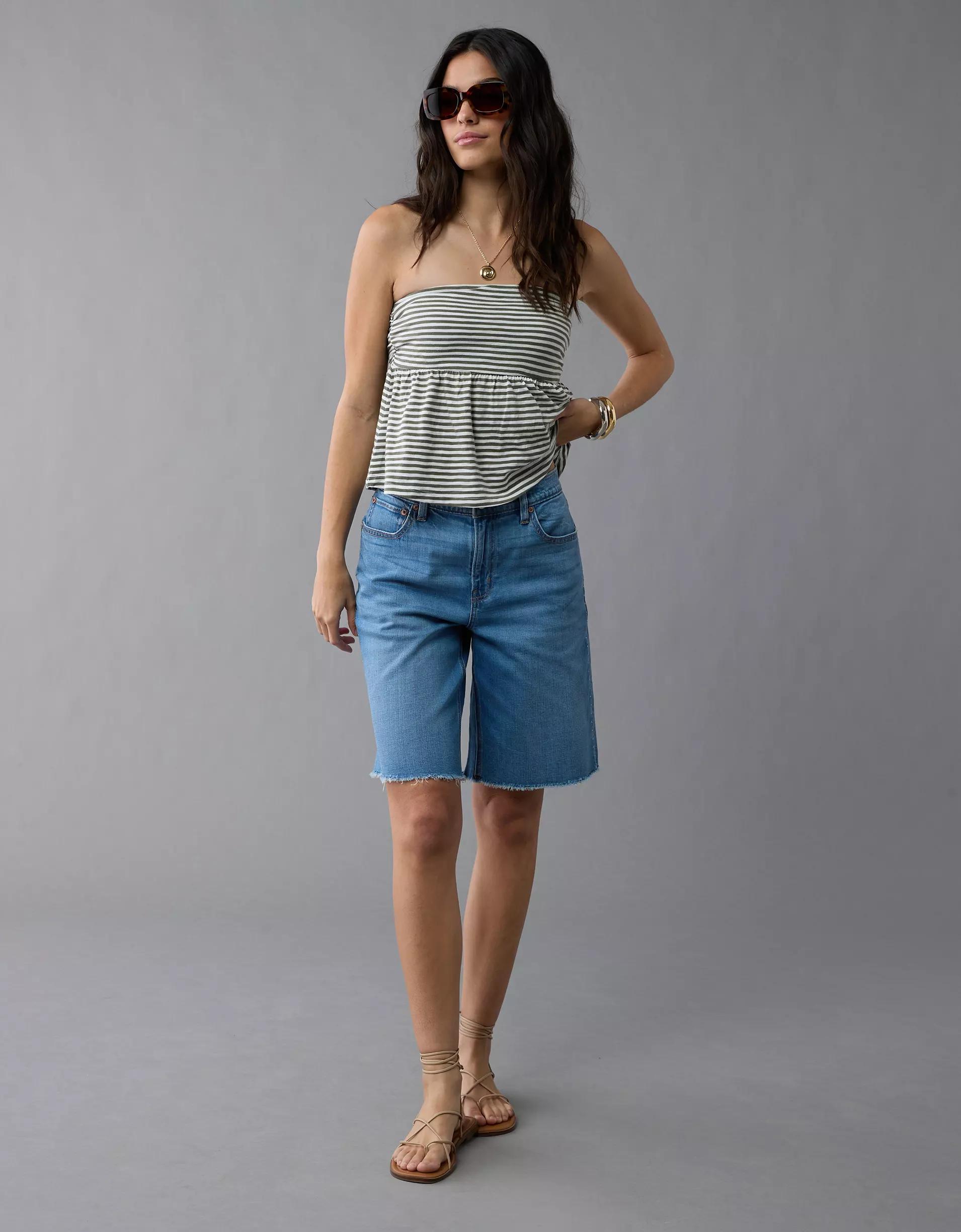 AE Sunchaser Knit Babydoll Tube Top Product Image