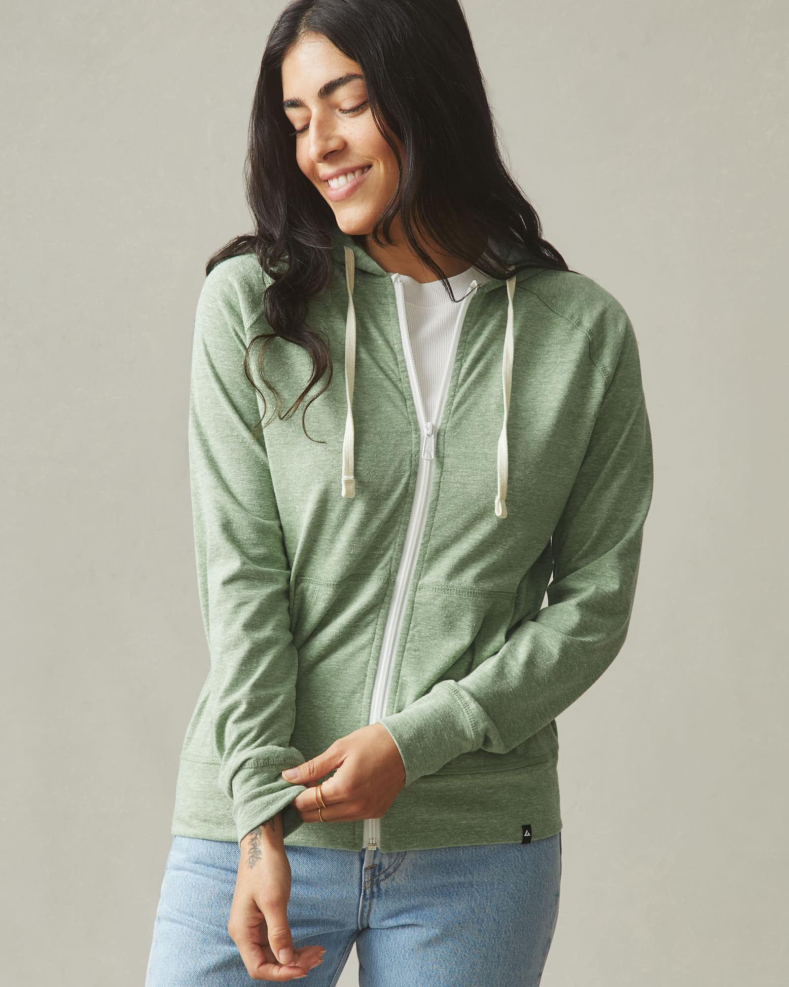 Women's Lightweight Full Zip - Dill Heather Product Image