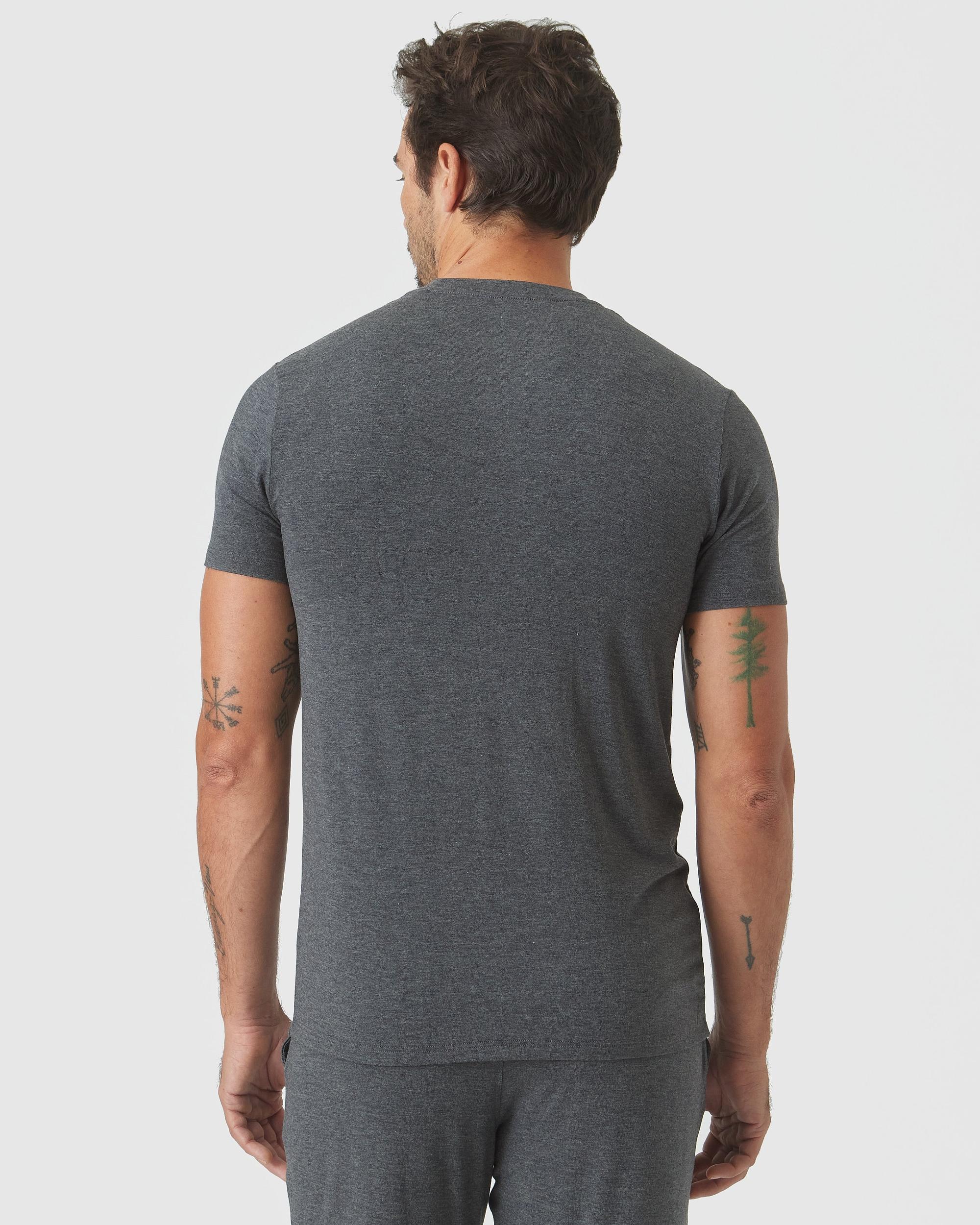 Charcoal Heather Gray Short Sleeve Loungewear Tee Product Image