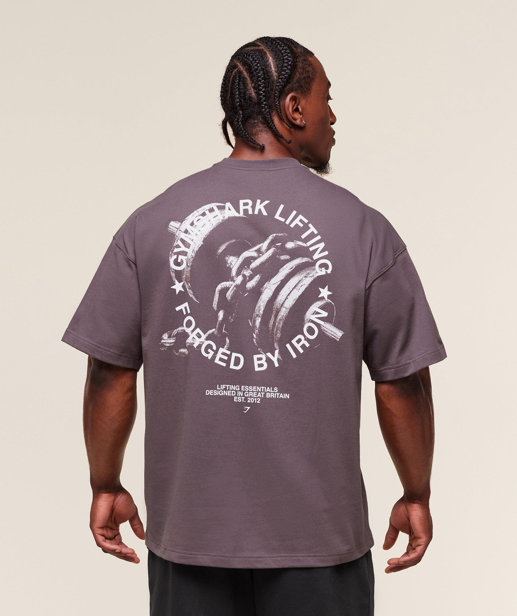 Gymshark Forged By Iron T-Shirt - Brushed Purple Male Product Image