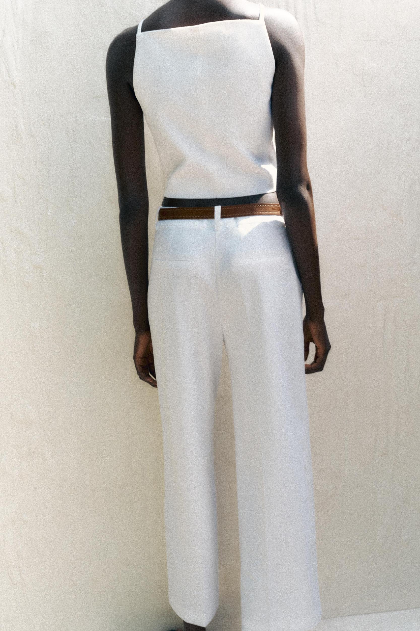 LINEN CULOTTES WITH BELT Product Image