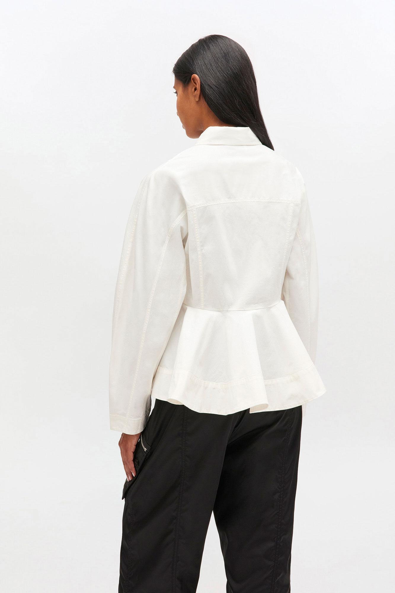 Ivory Peplum Shirt Product Image