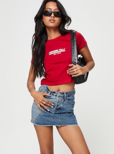 Jellicoe Spliced Denim Skirt Multi Wash Product Image