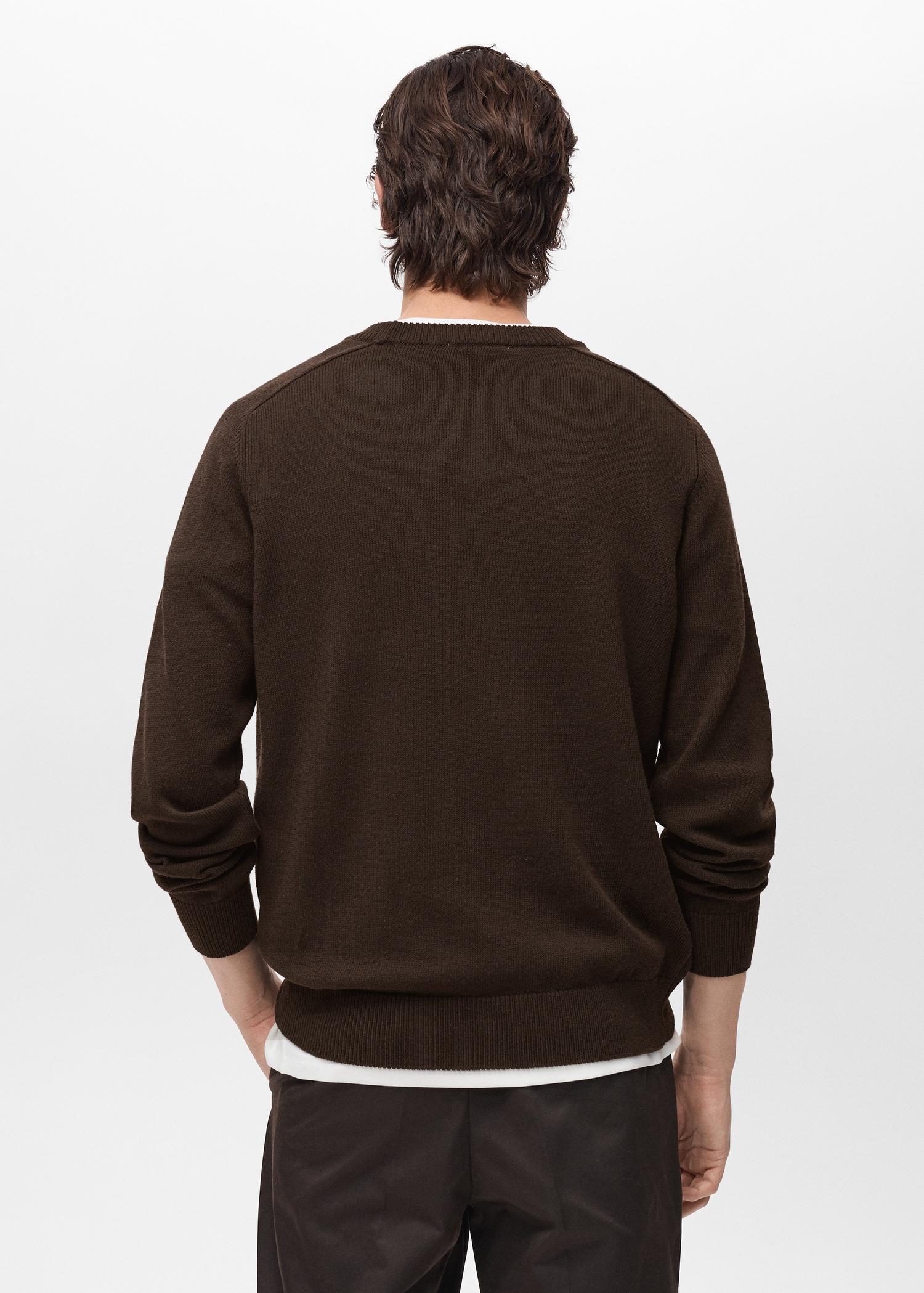 Knitted cotton sweater - Men | MANGO USA Product Image
