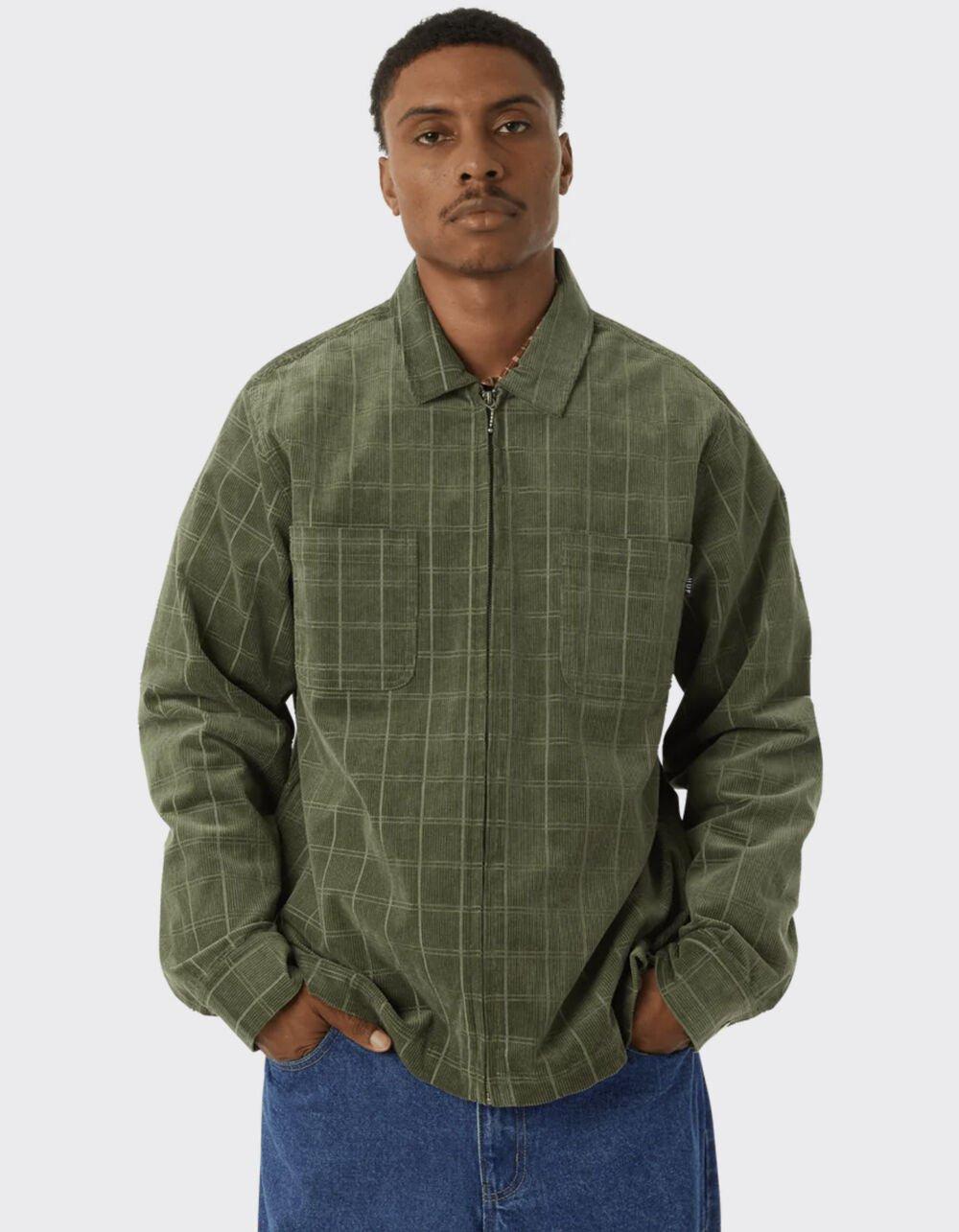 HUF Trenton Zip Mens Shacket - OLIVE Product Image