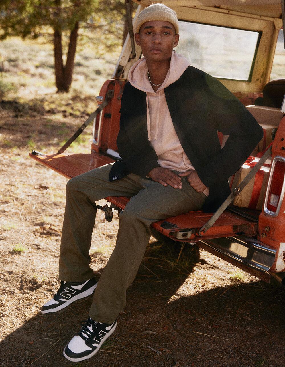 RSQ Mens Pullover Fleece Hoodie - DUSTY PINK Product Image